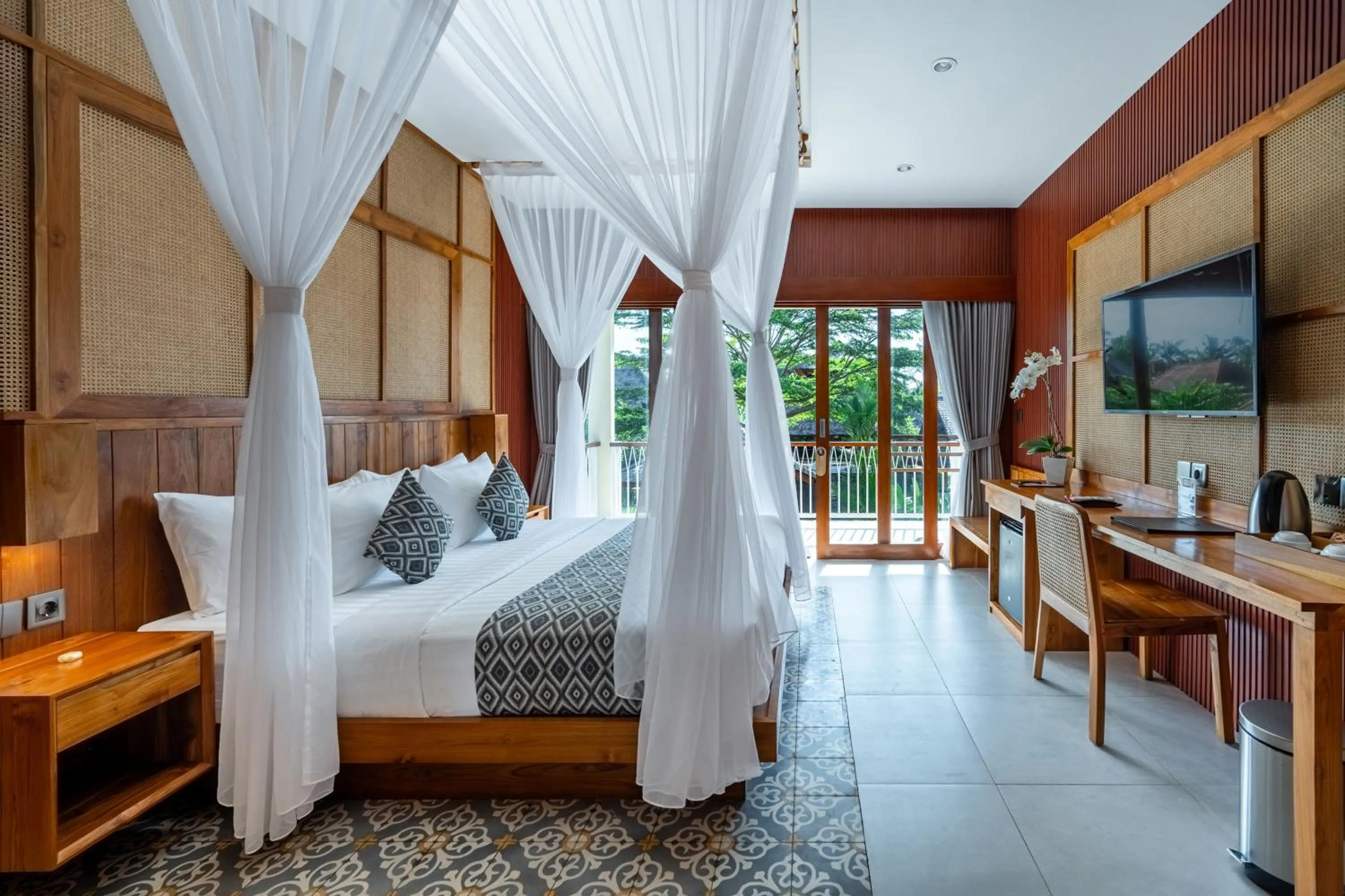 Bed in Puri Andong Villa