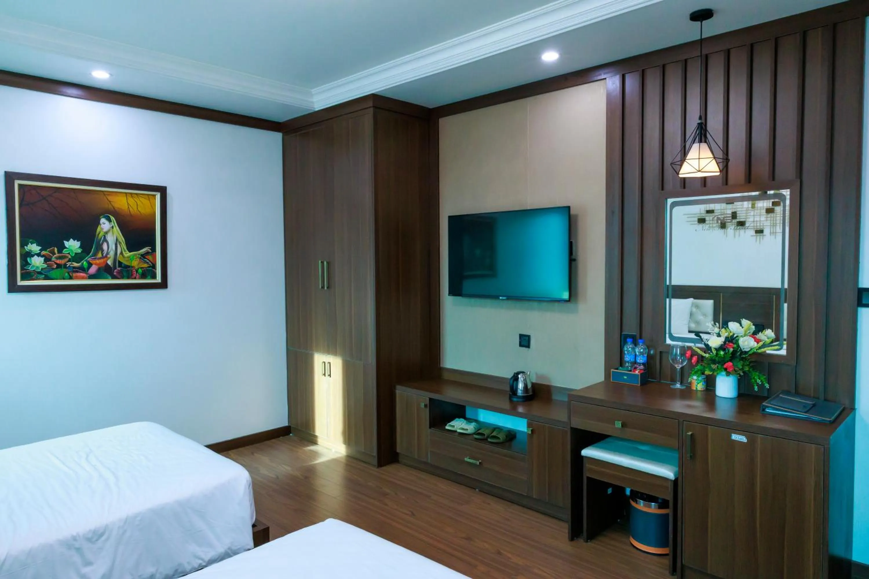 Photo of the whole room, Bed in New Sun Móng Cái Hotel