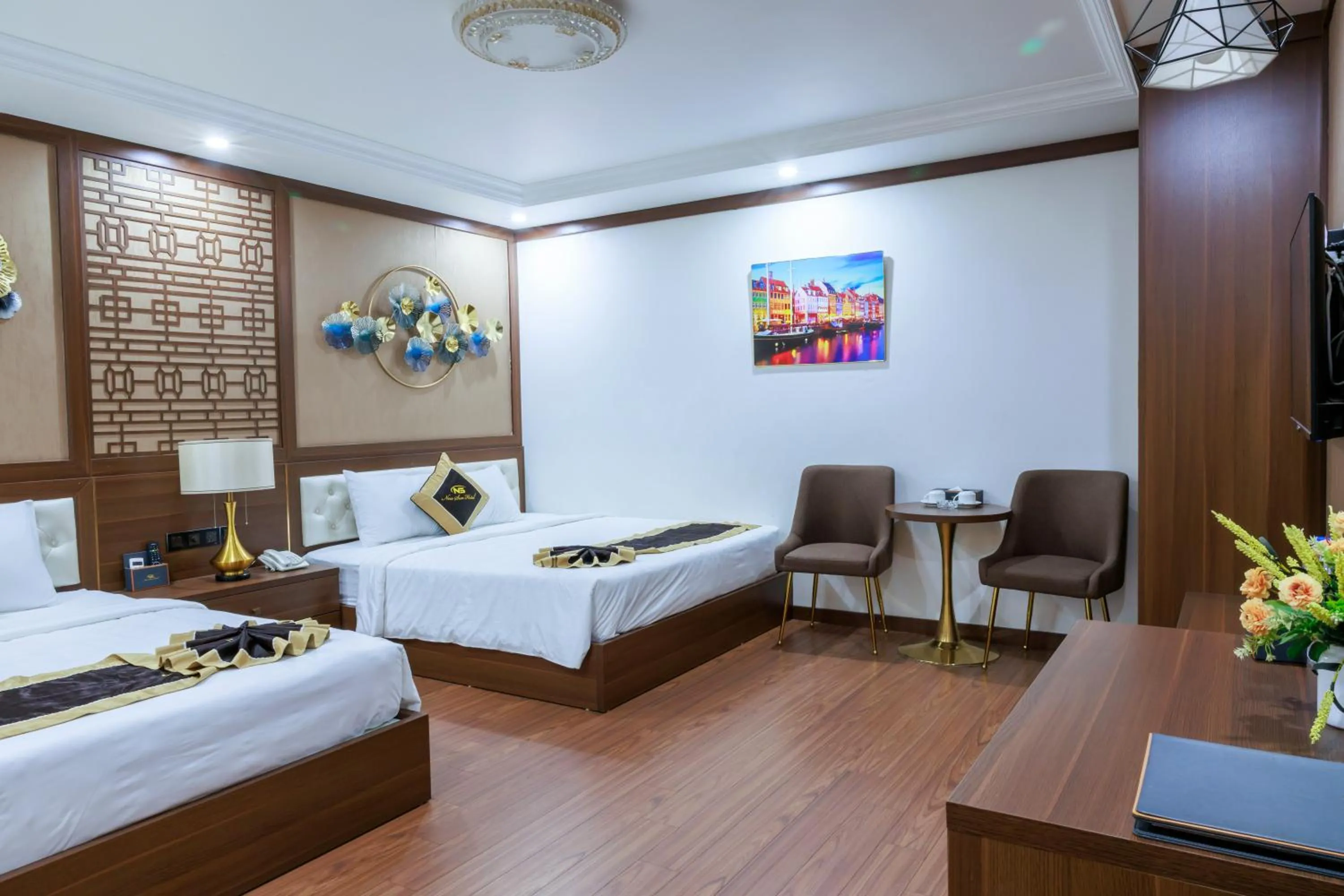 Photo of the whole room, Bed in New Sun Móng Cái Hotel