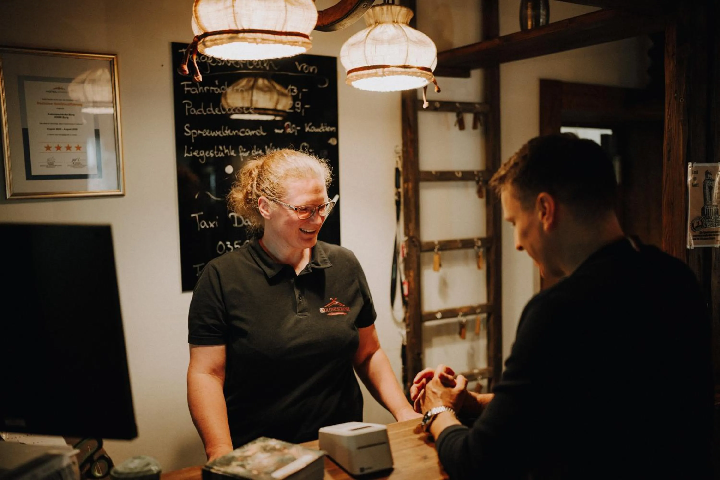 Lobby or reception in Hotel Kolonieschänke