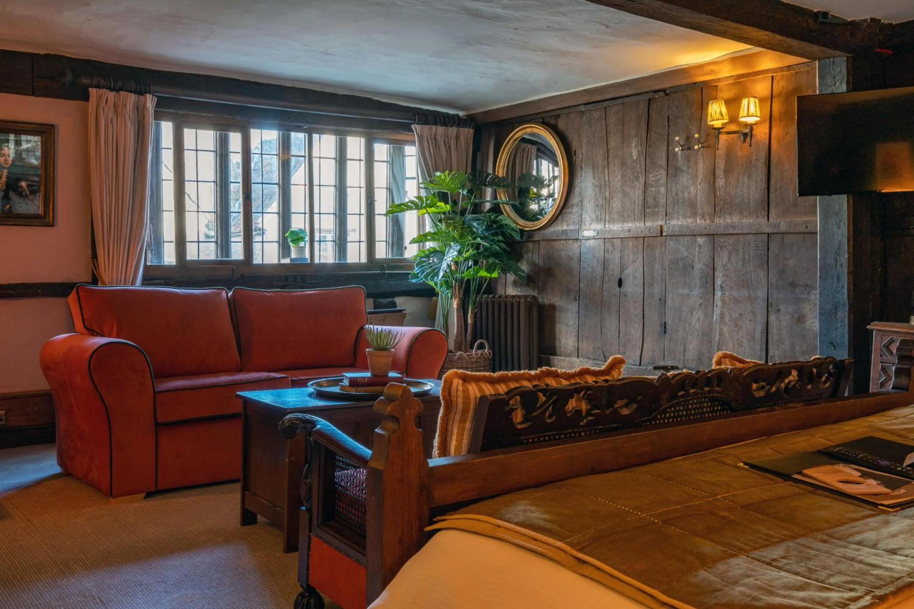 Seating area in The George Inn & Plaine
