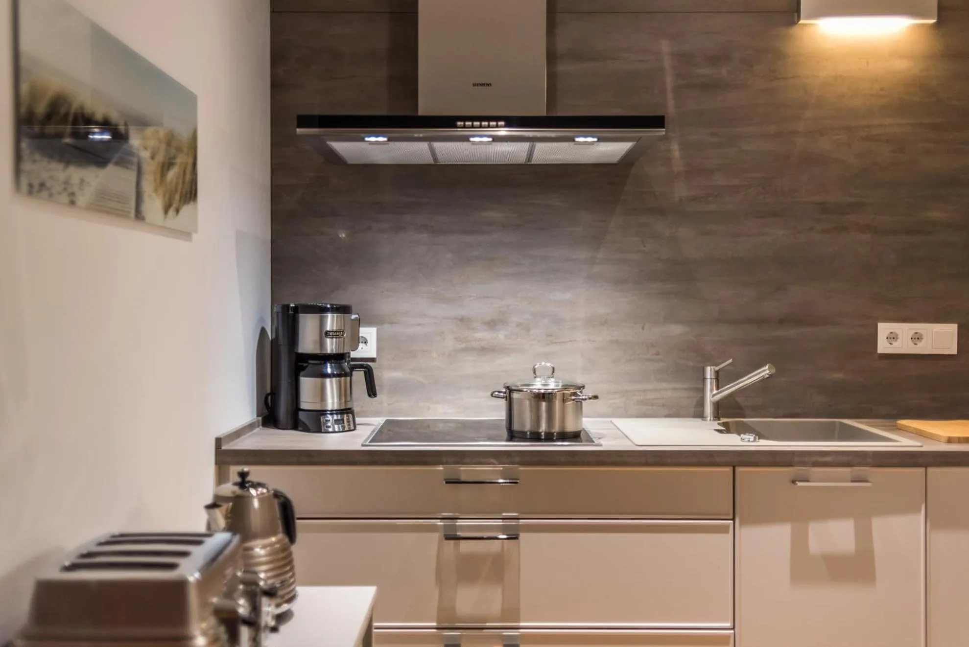 Kitchen or kitchenette in Logierhaus Friedrich WE 17 - "Seestern"