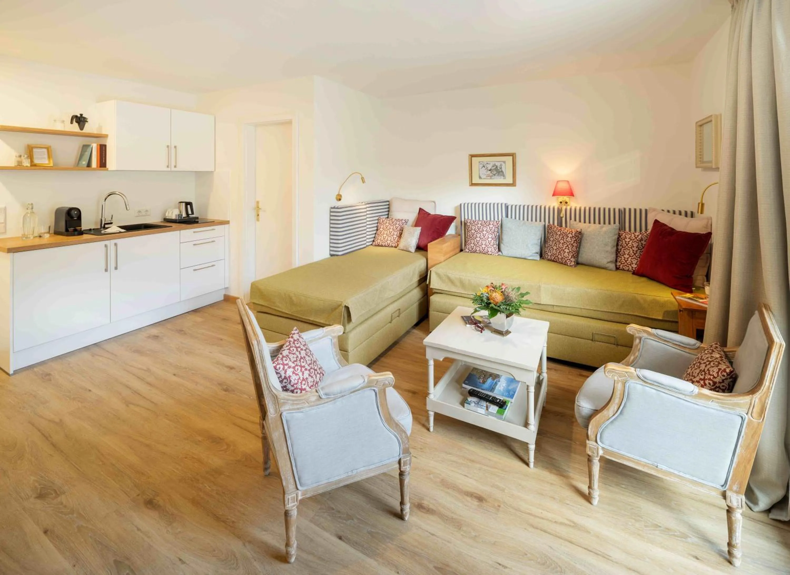 Kitchen or kitchenette in Romantik Hotel Landhaus Bärenmühle