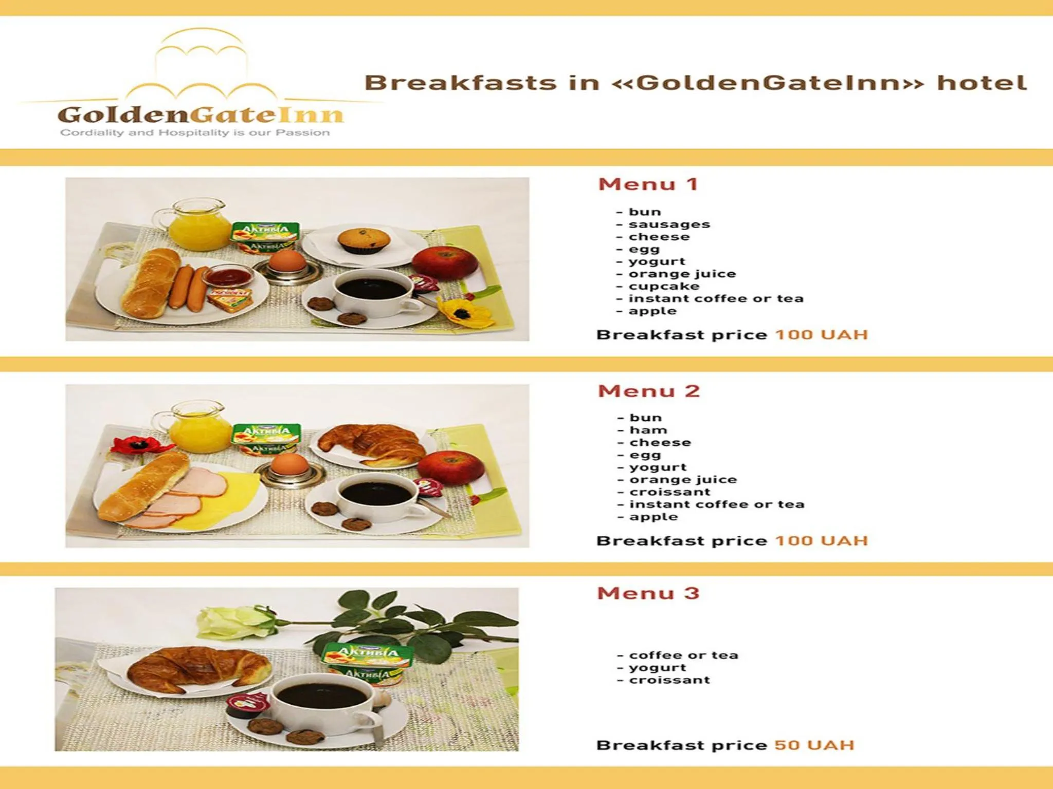 Breakfast in Golden Gate Inn