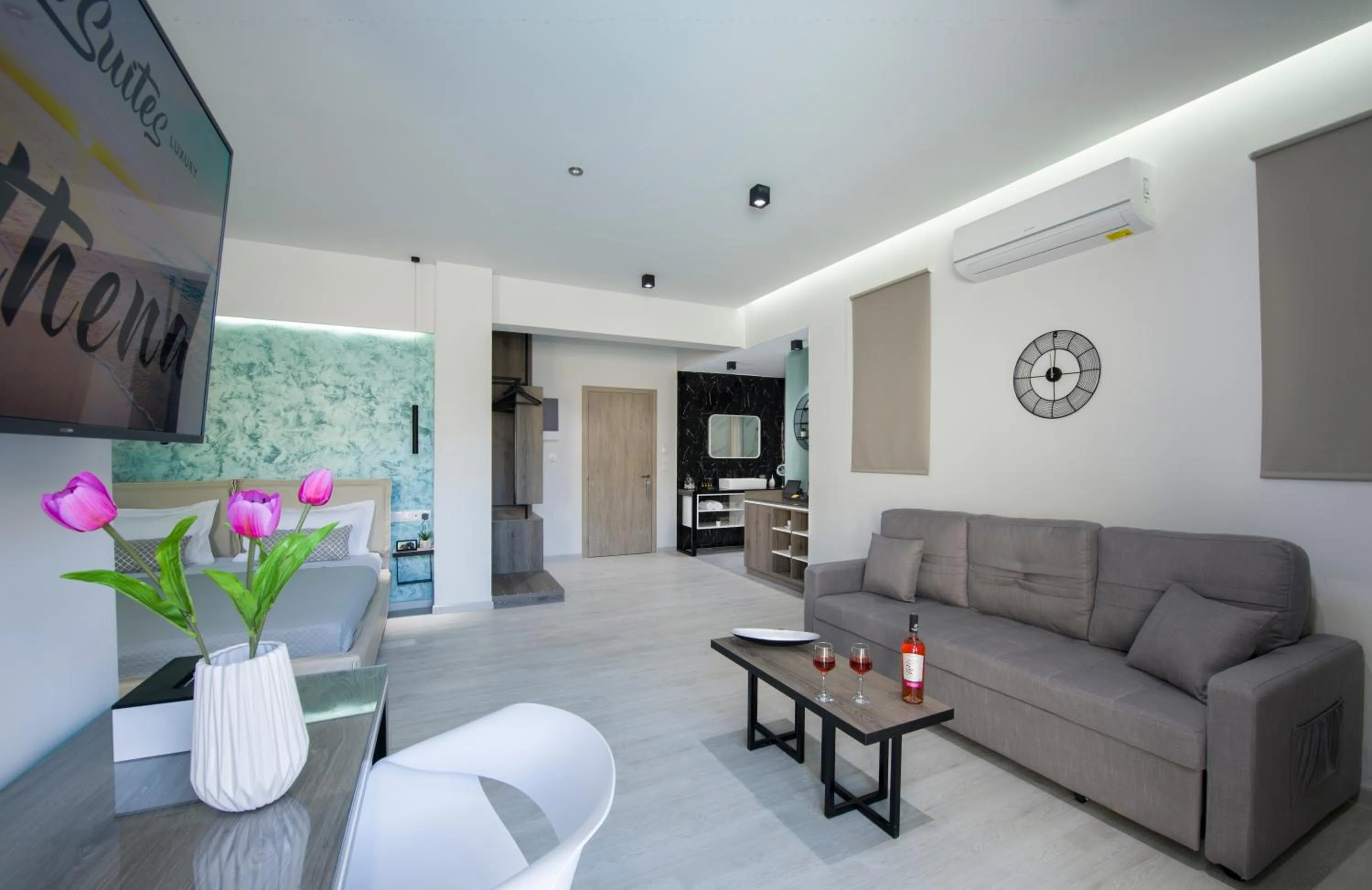 Living room in xSuites Hotel