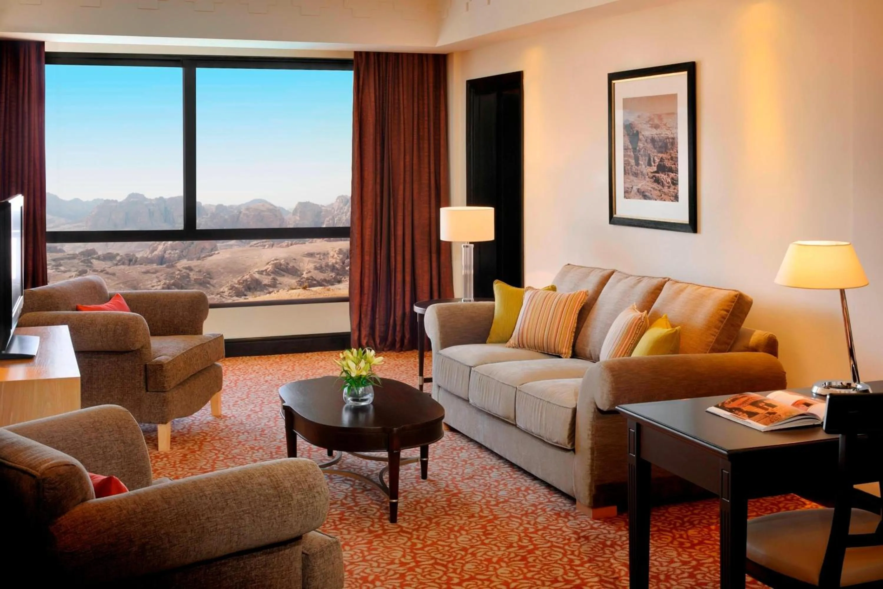 Living room in Petra Marriott Hotel