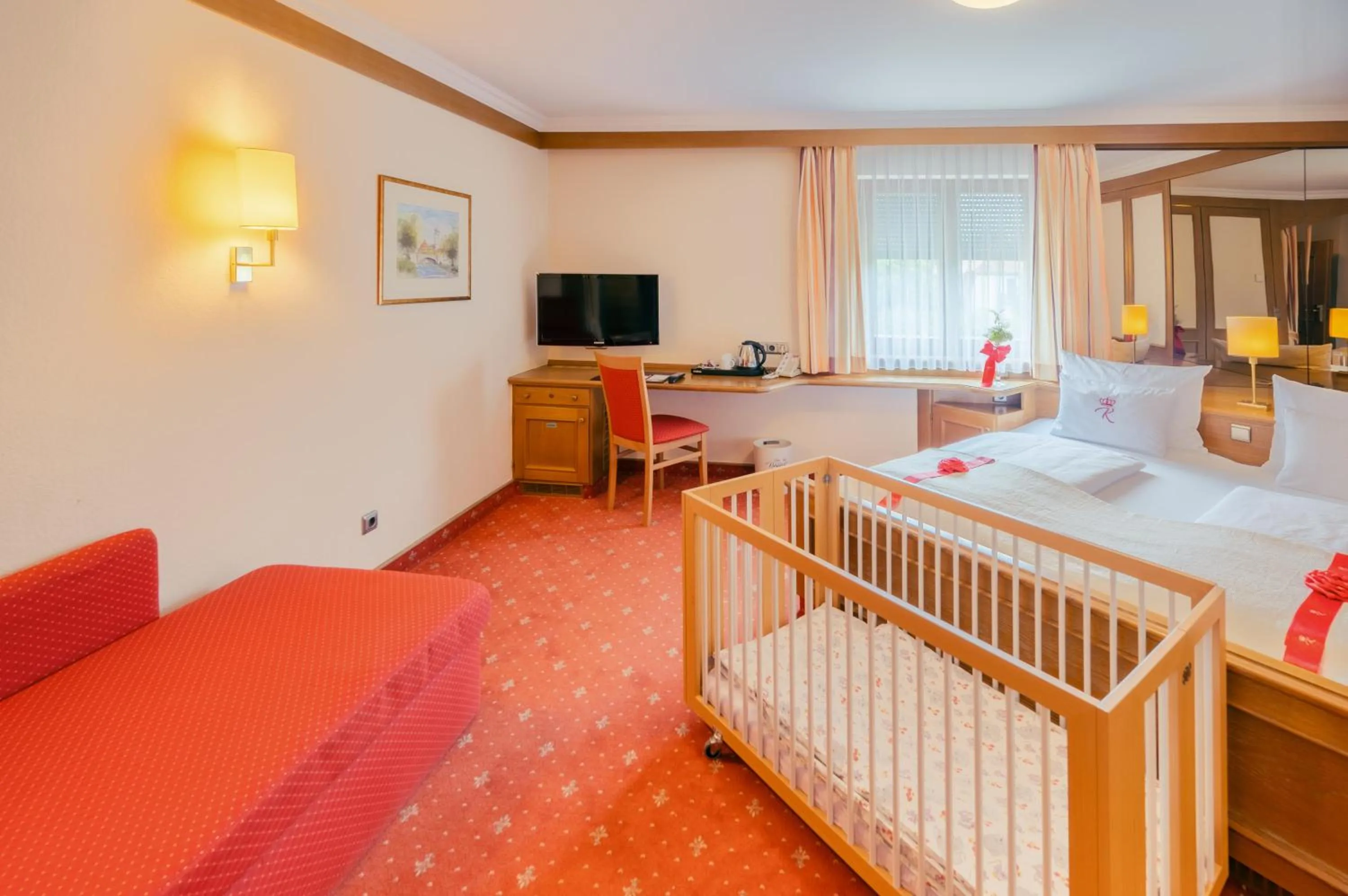 TV and multimedia, Bed in Hotel am Schlosspark Zum Kurfürst