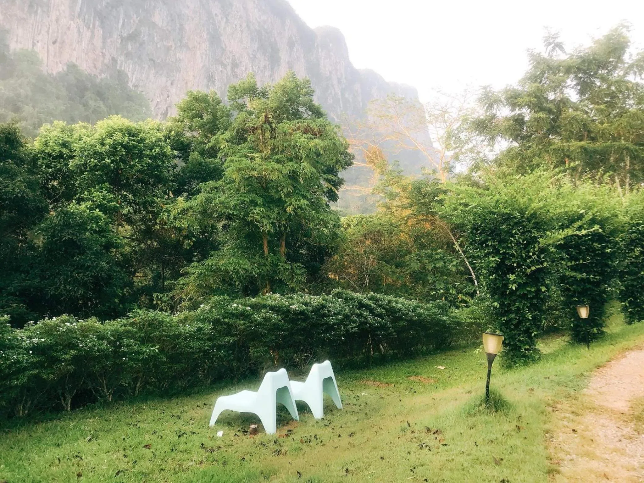 Inner courtyard view in Bansuanphutarn
