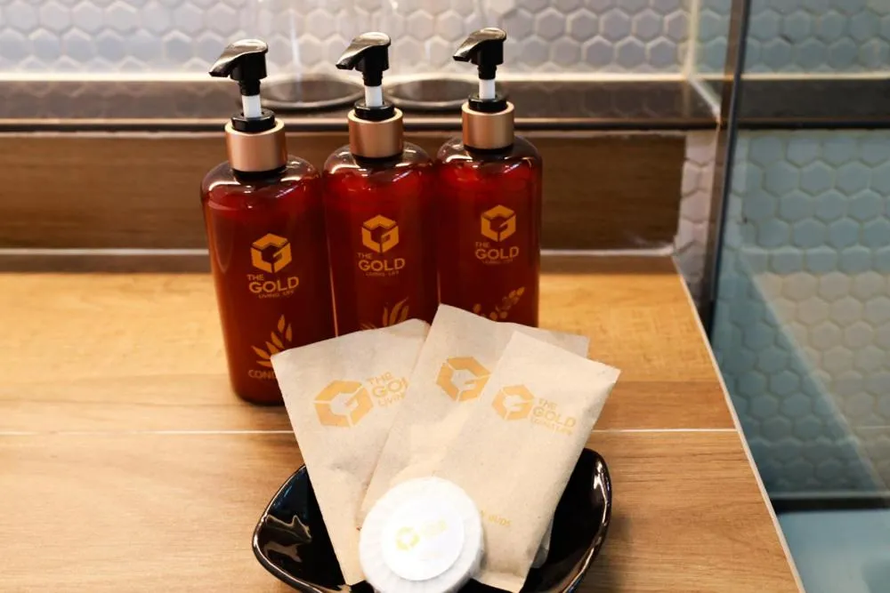 Bathroom in The Gold Living Life