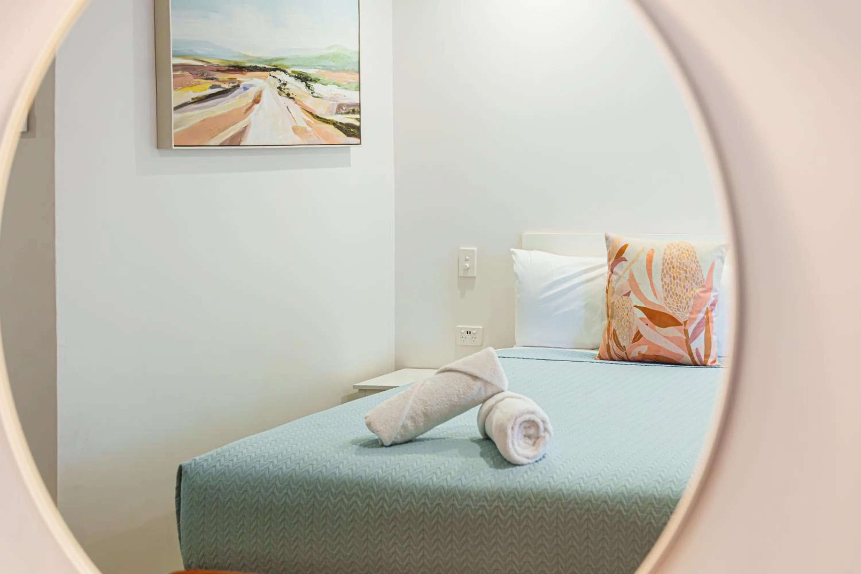 Decorative detail, Bed in Roydons Motor Inn