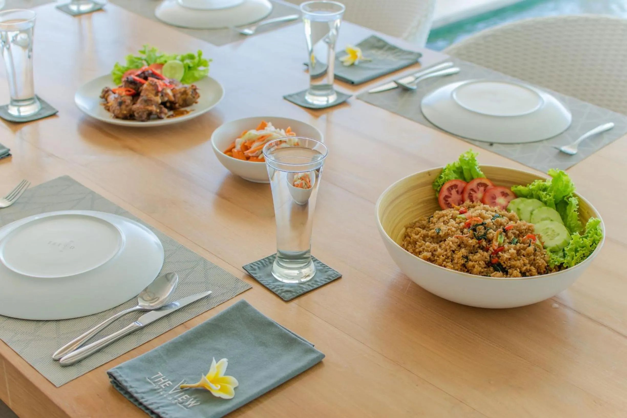 Food and drinks in Deep Blue Villa Bali