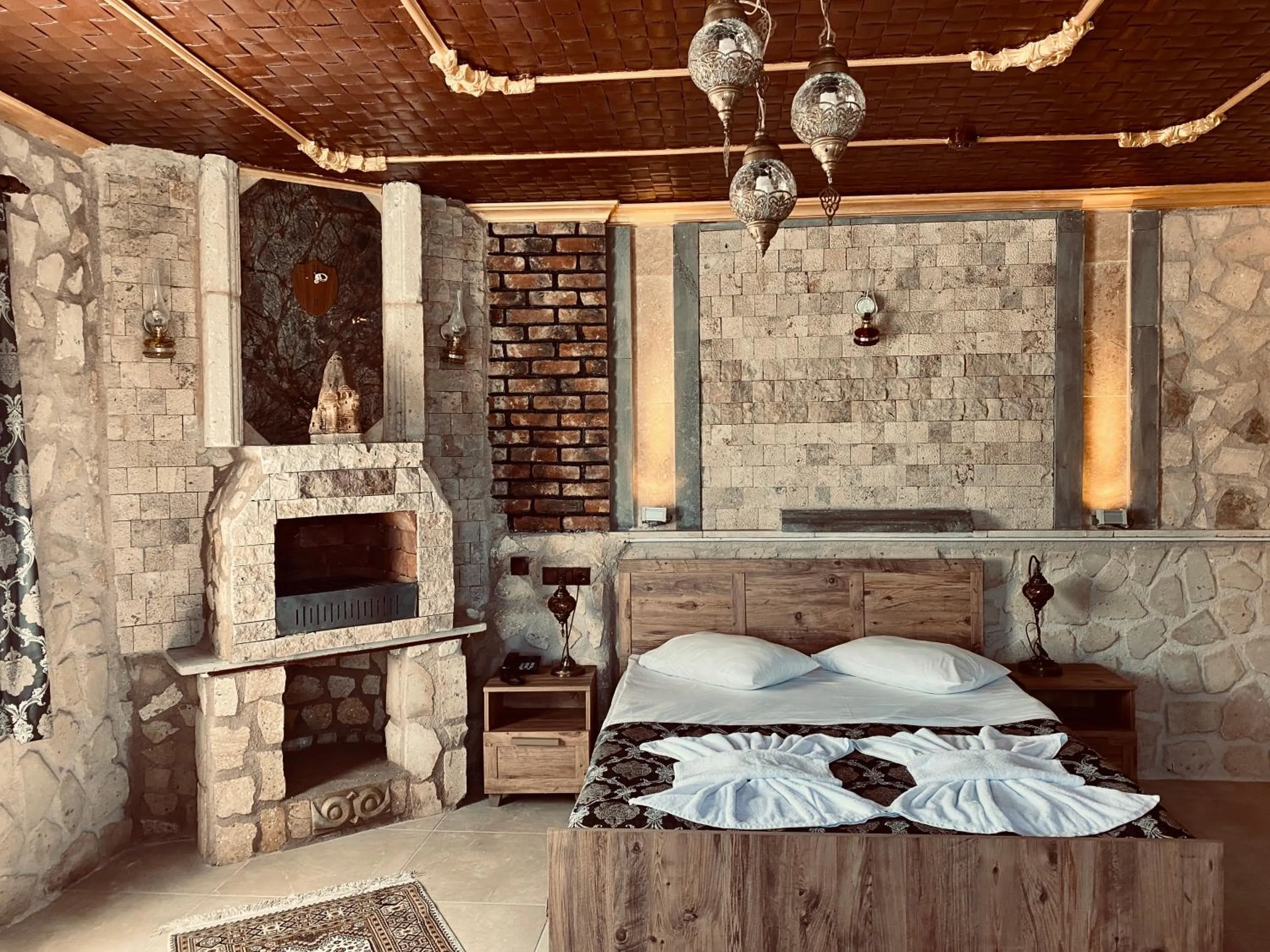 Bed in Aysultan Stone House