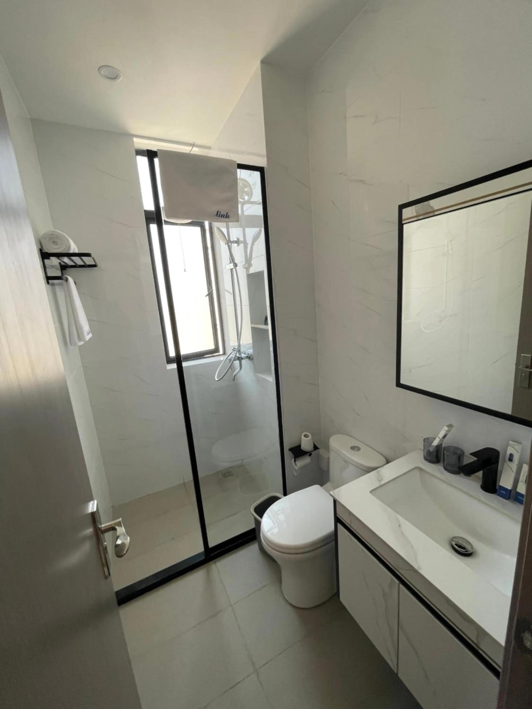 Shower in Rose Garden Private Apartment By LINK