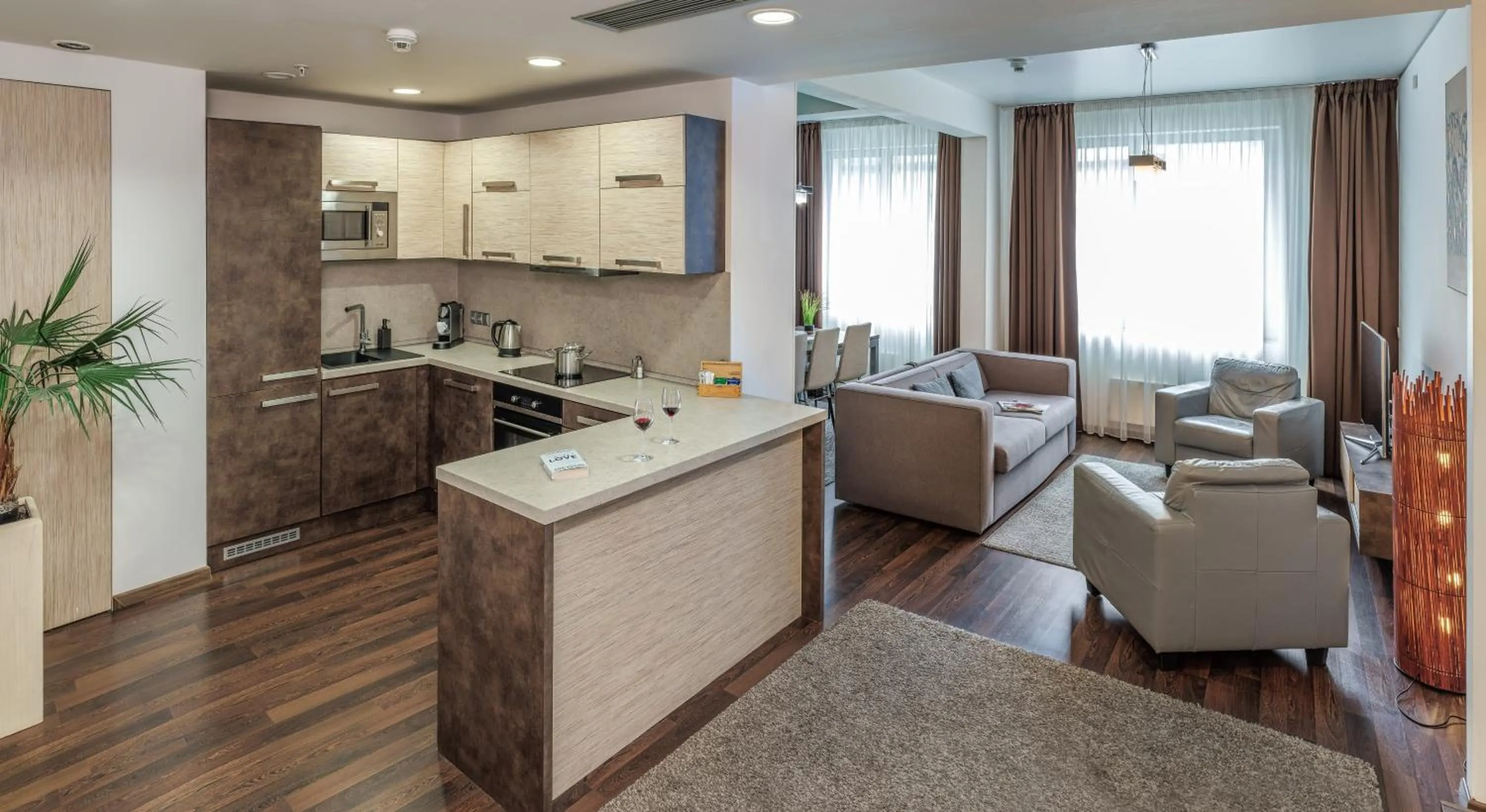 Kitchen or kitchenette in VN3 Terraces Suites by Adrez