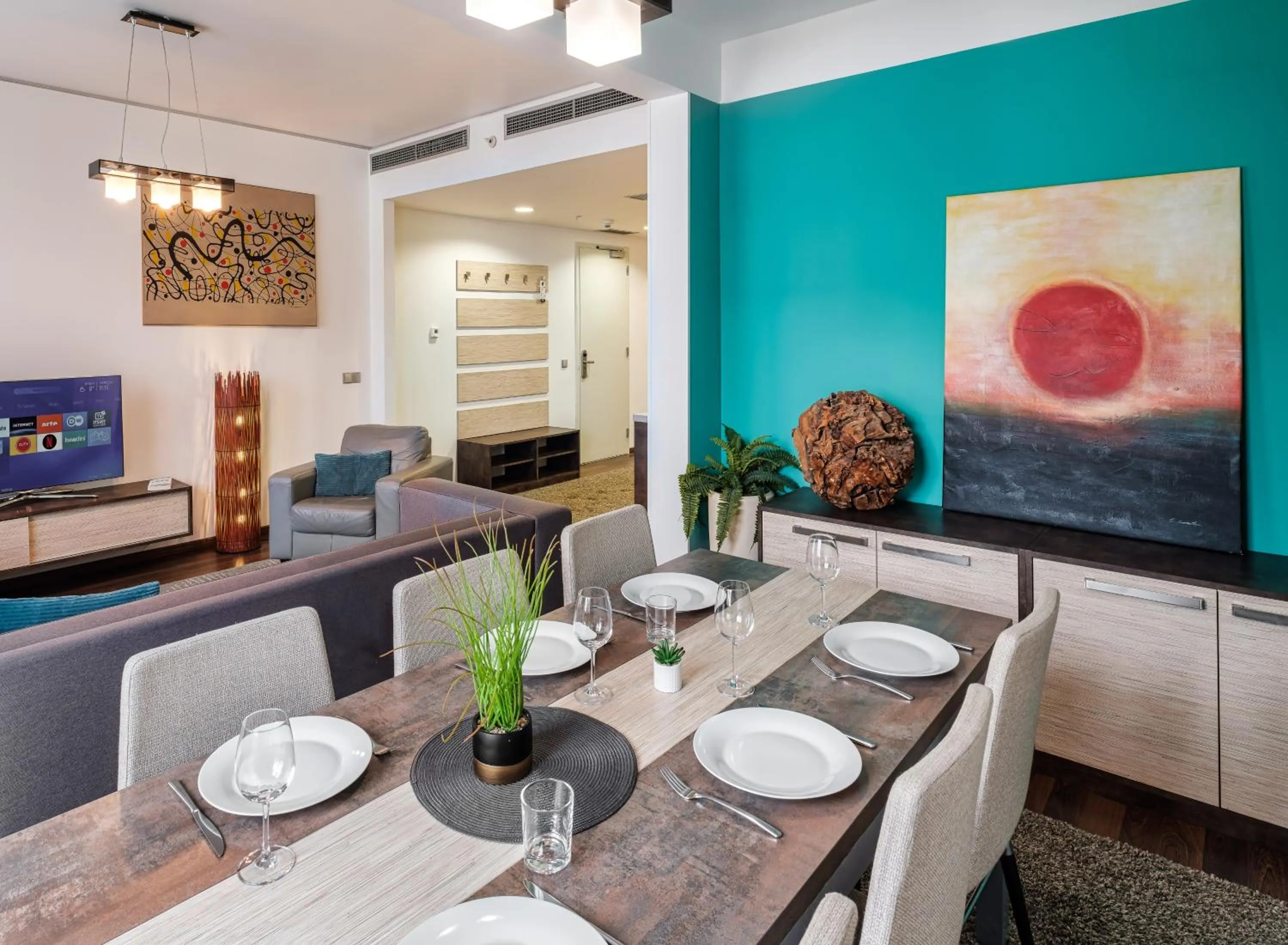 Seating area in VN3 Terraces Suites by Adrez