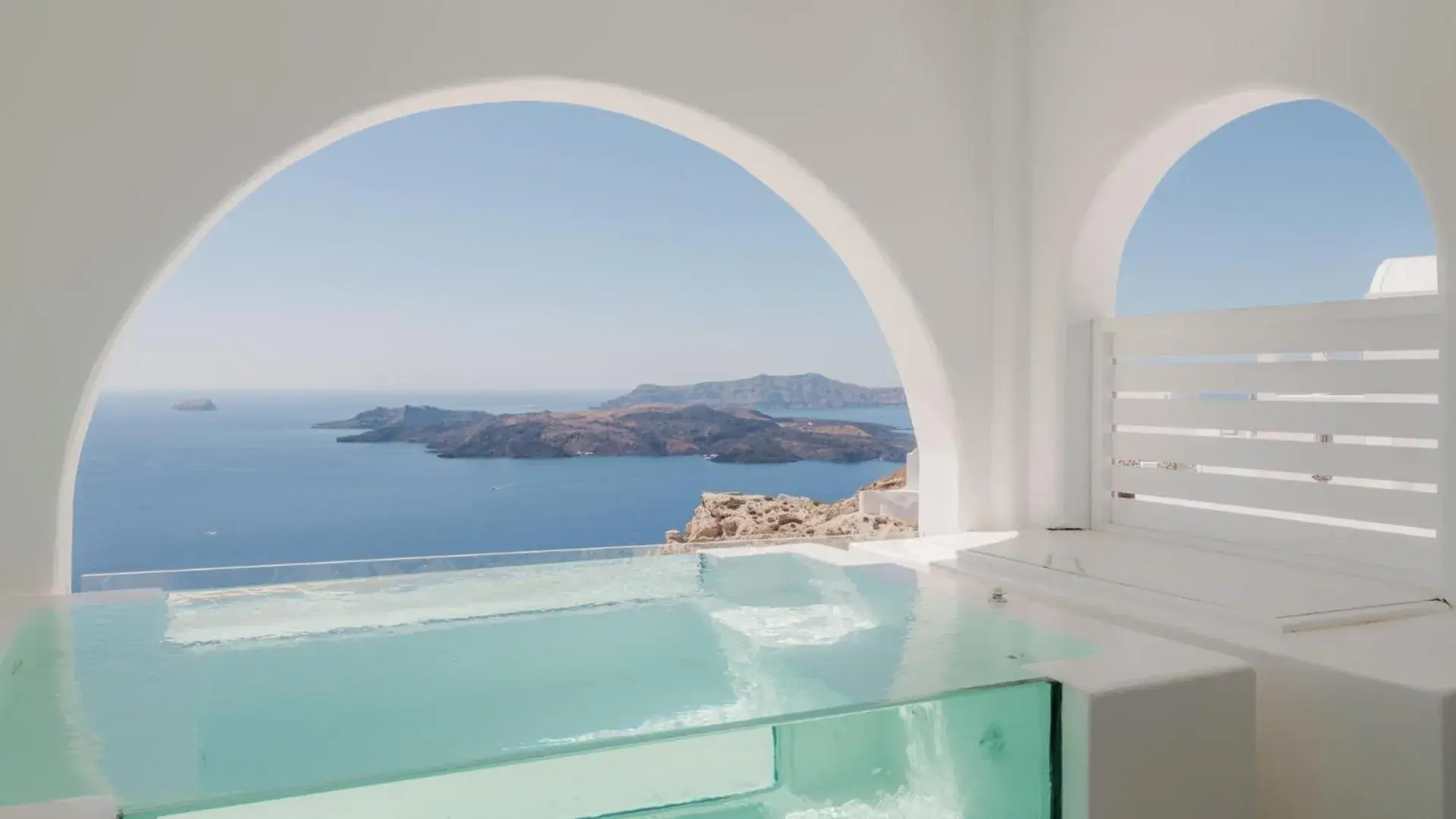 Executive Blue Suite with Hot Tub & Caldera View in Apeiron Blue Santorini - Sustainable Adults Only 14 Plus Executive Blue Suite with Hot Tub & Caldera View in Apeiron Blue Santorini - Sustainable Adults Only 14 Plus