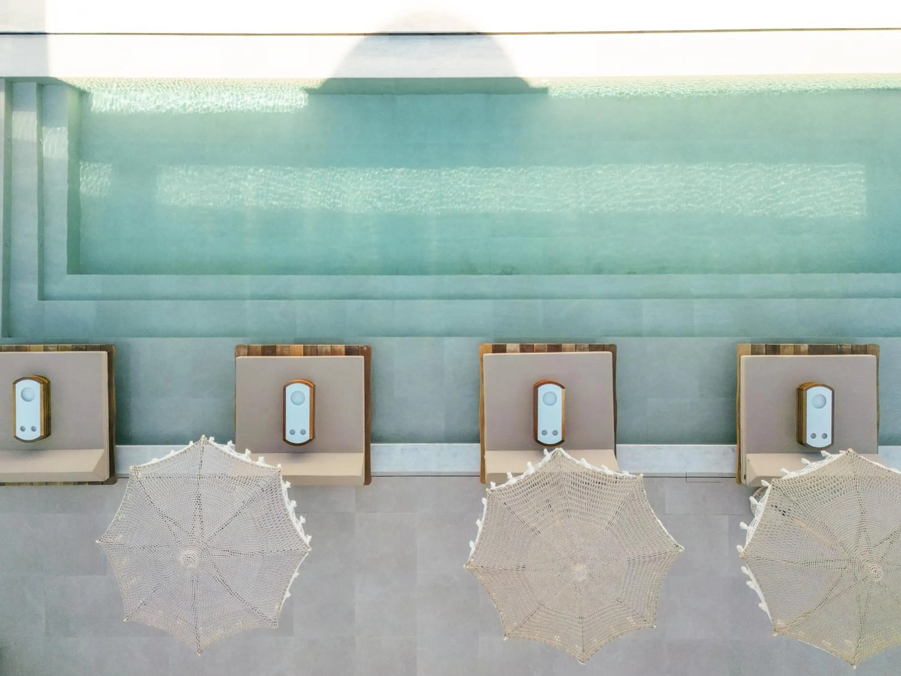 Bird's eye view in Apeiron Blue Santorini - Sustainable Adults Only 14 Plus