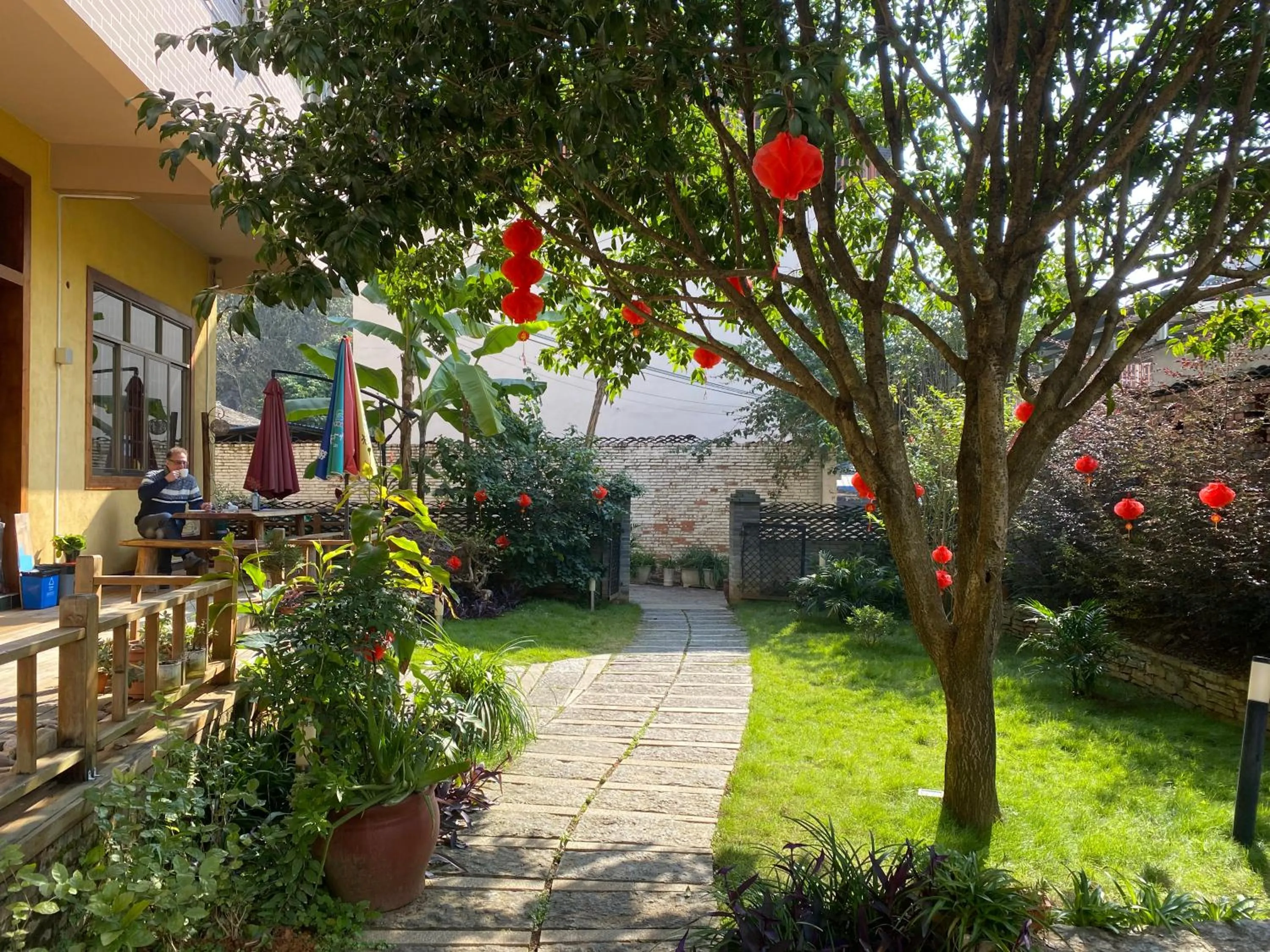 Garden view in YangShuo Eden Inn