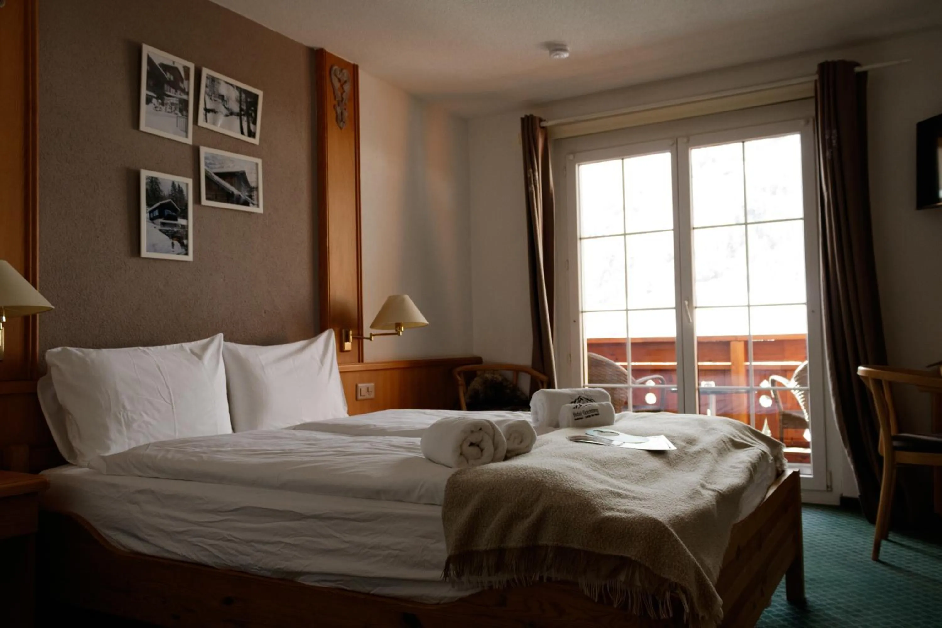 Bed in Grichting Hotel & Serviced Apartments
