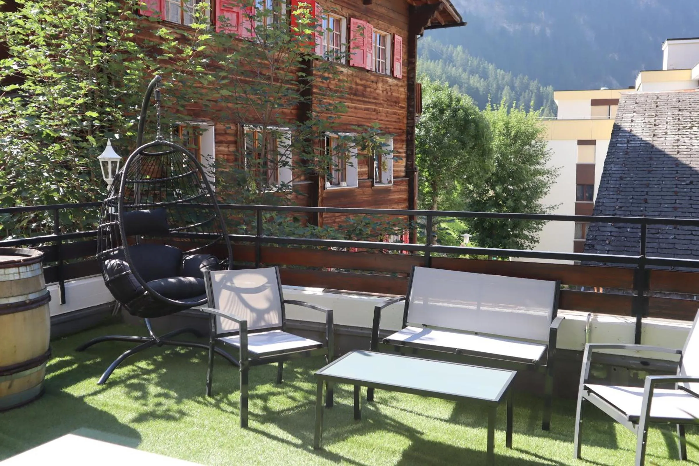 Patio in Grichting Hotel & Serviced Apartments
