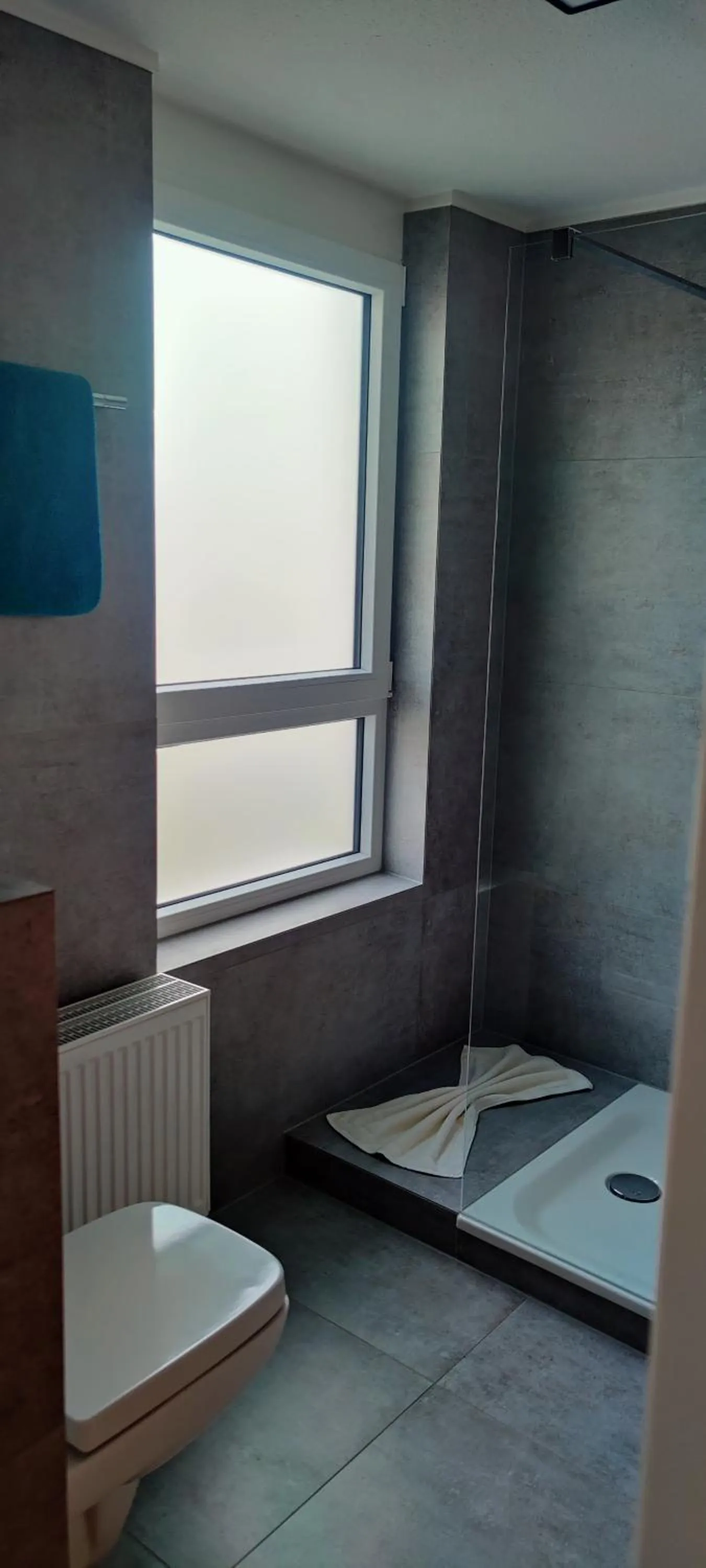 Shower, Bed in Hotel Odenwaldblick