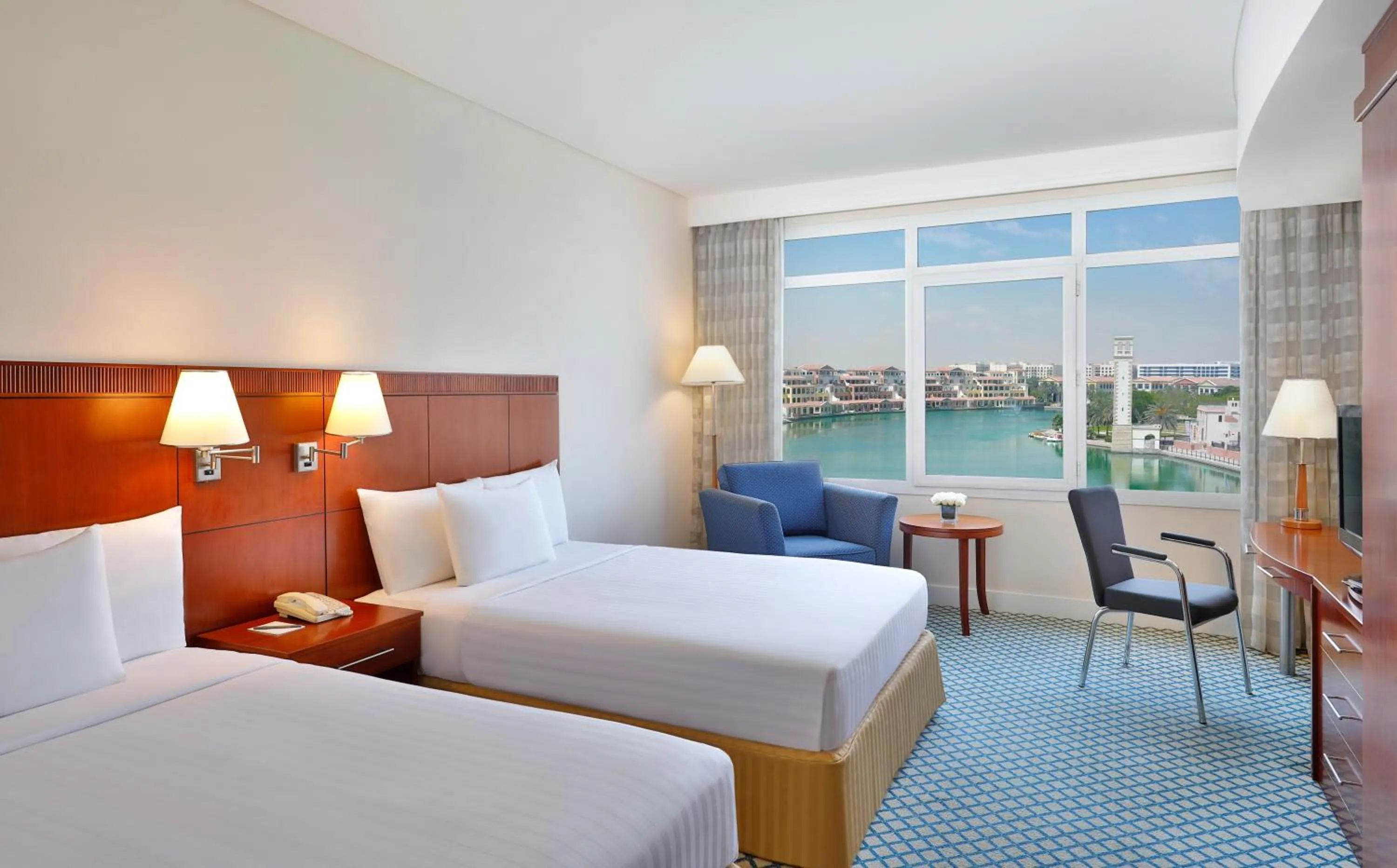 Lake View Deluxe Twin Room in Copthorne Lakeview Hotel Dubai, Green Community