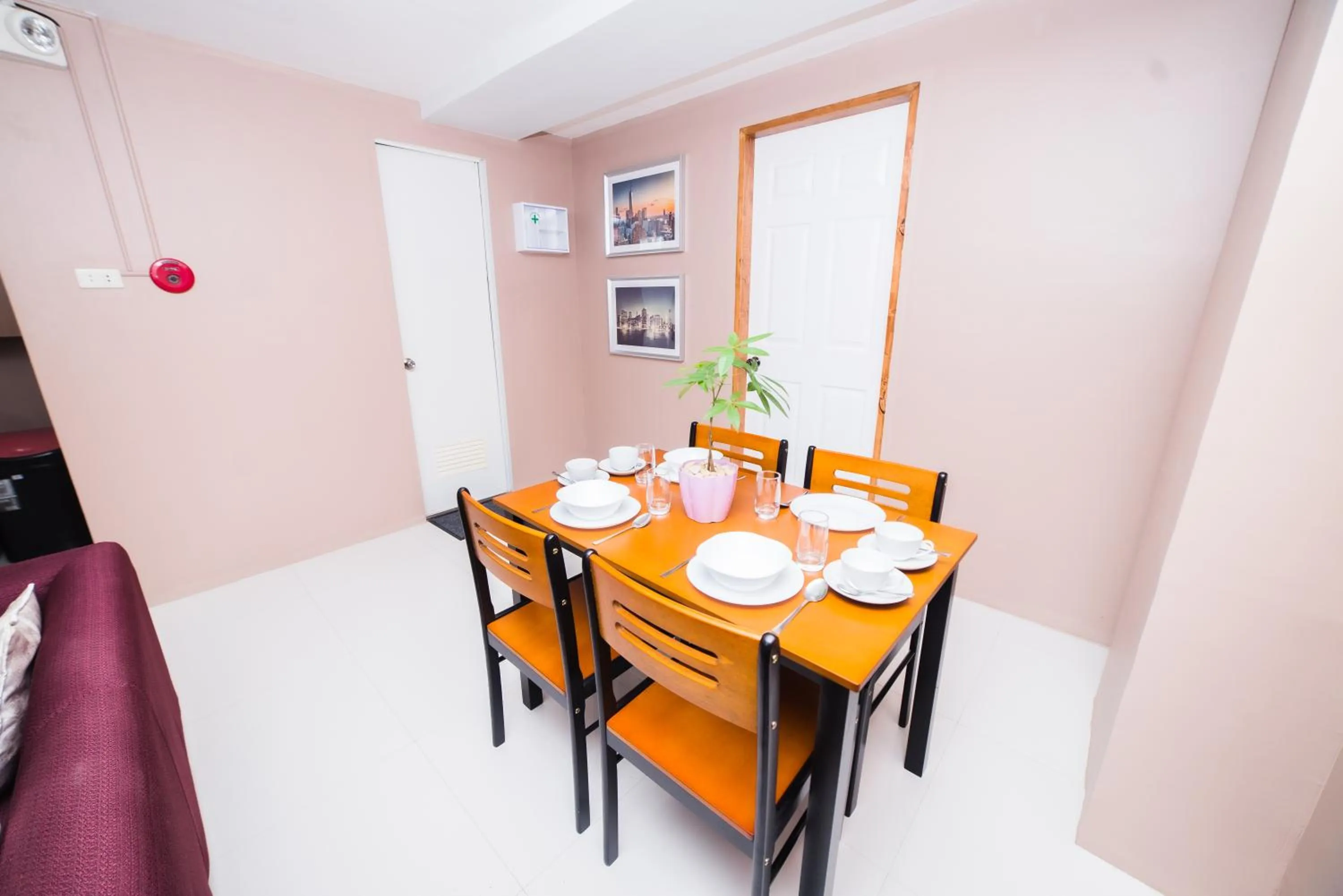 Dining area in JSB Suites