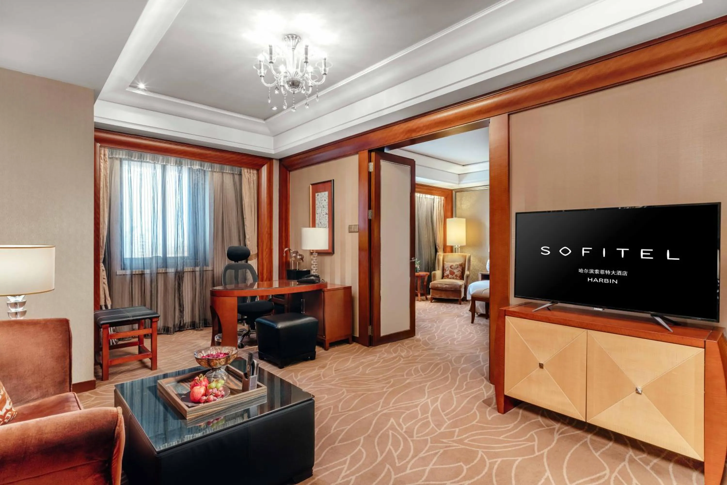 Communal lounge/ TV room in Sofitel Harbin