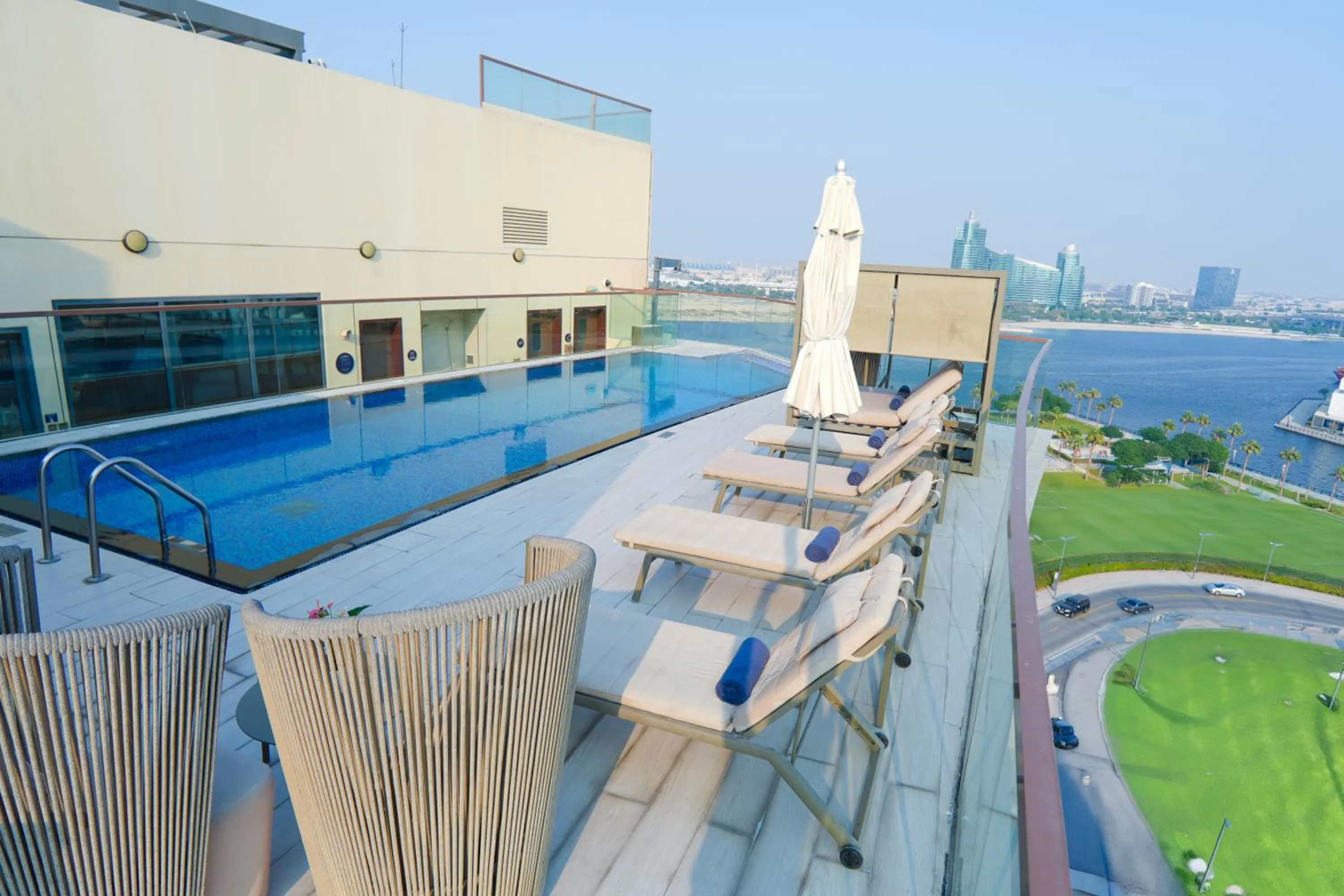 Pool view in Pavilion Hotel Al Jaddaf - Former Citadines Culture Village
