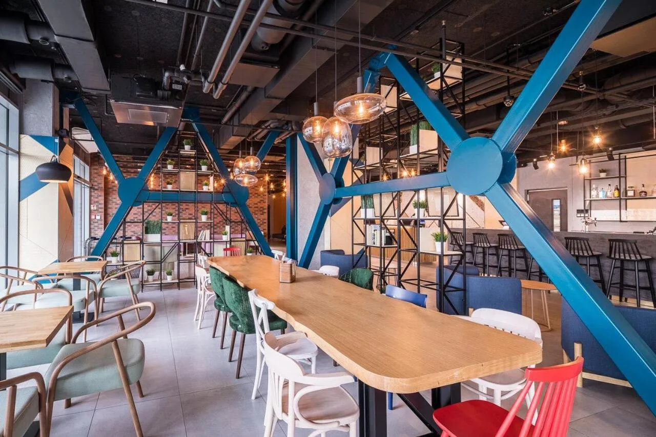 Lounge or bar in B&B Hotel Budapest City