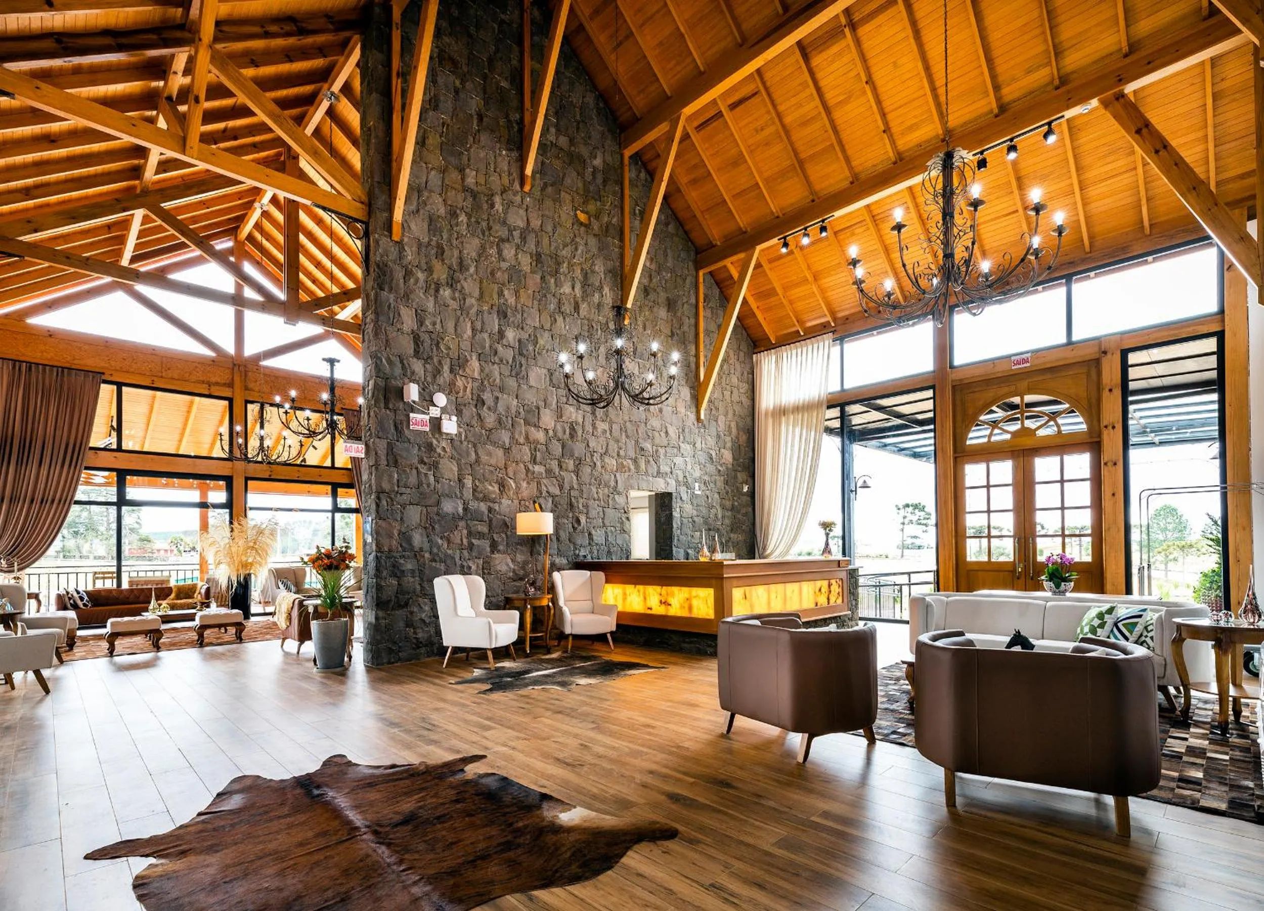 Lobby or reception in Cerro Azul Hotel Fazenda