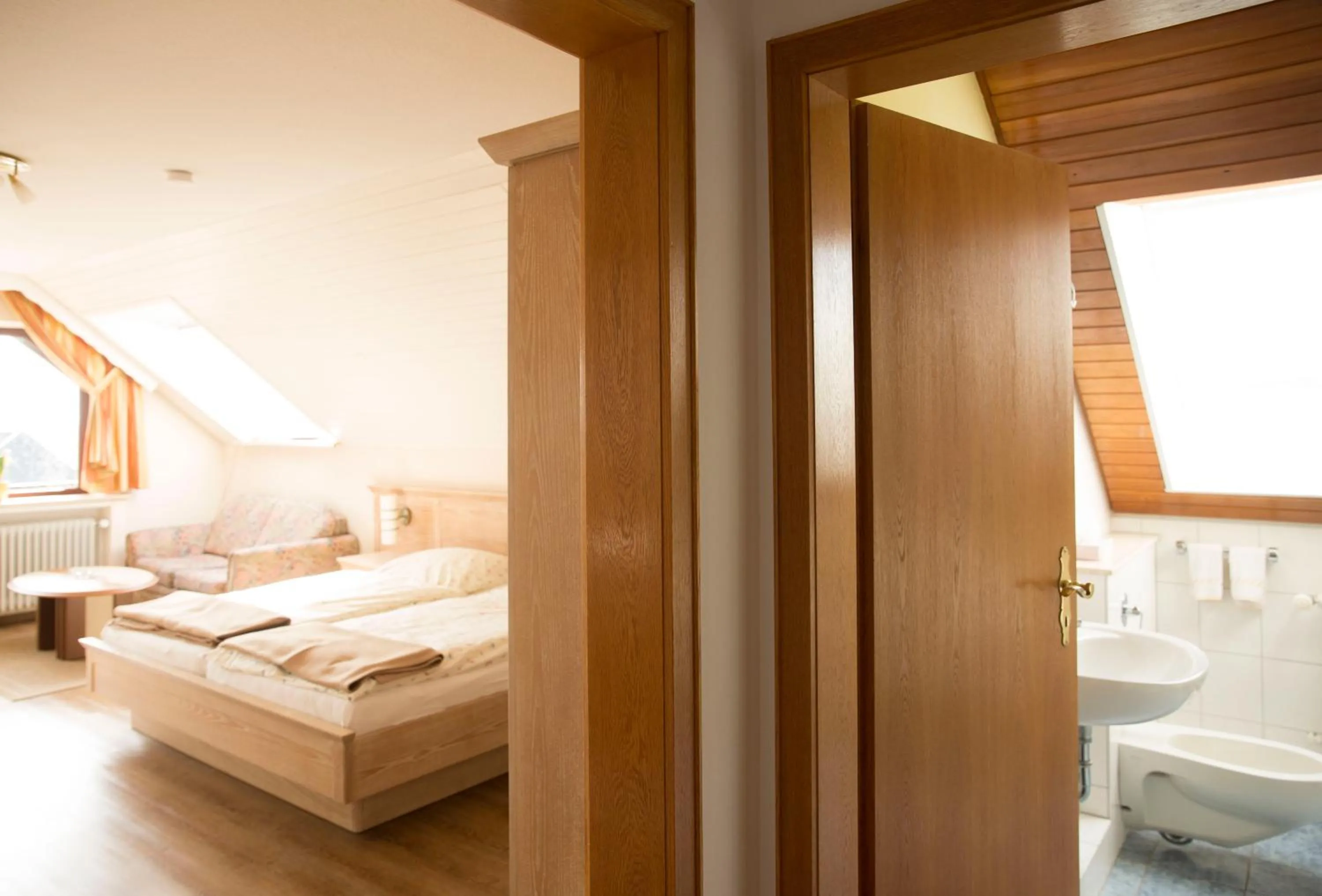 Photo of the whole room, Bed in Landhaus Fischer