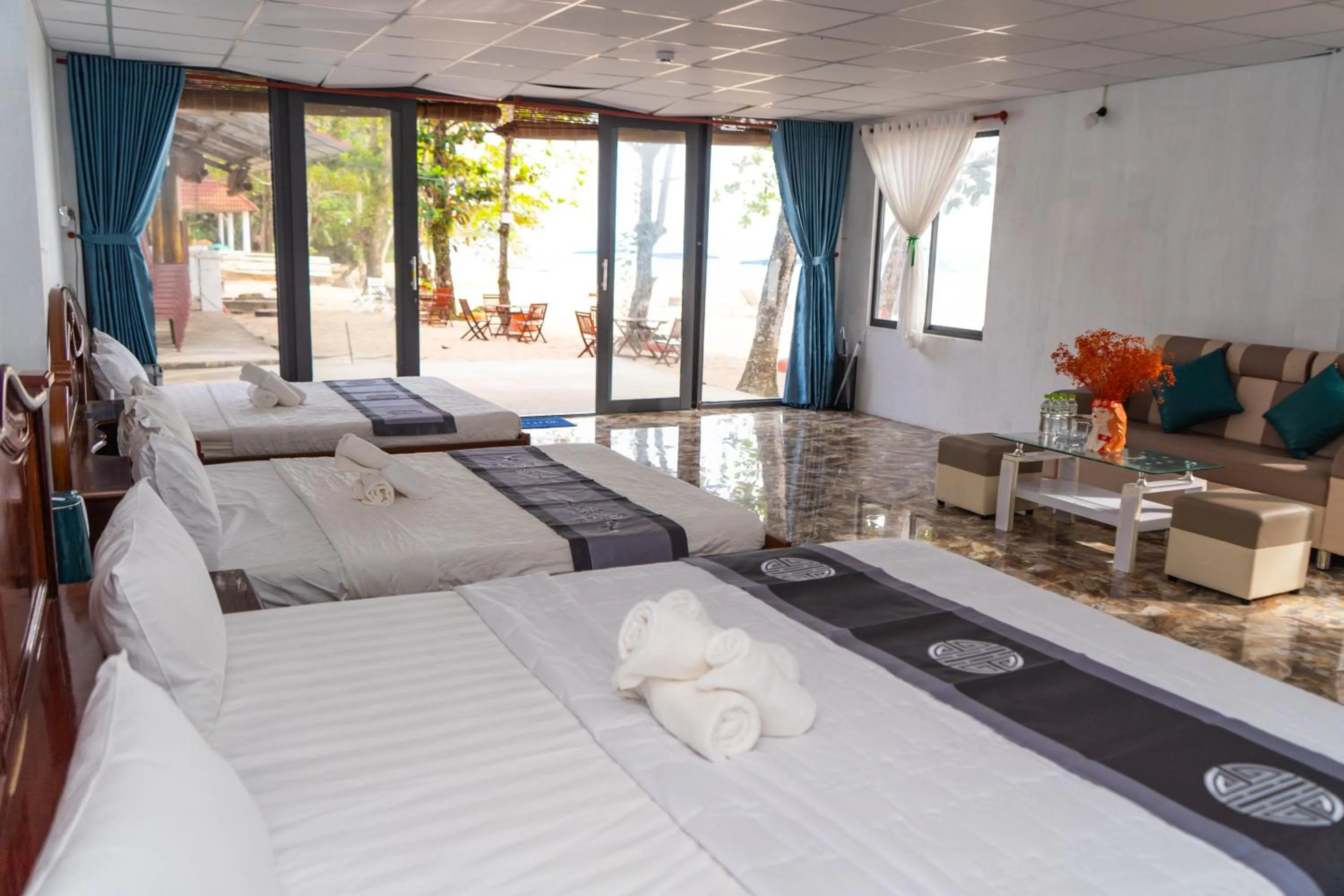 Bed in Vung Bau Resort