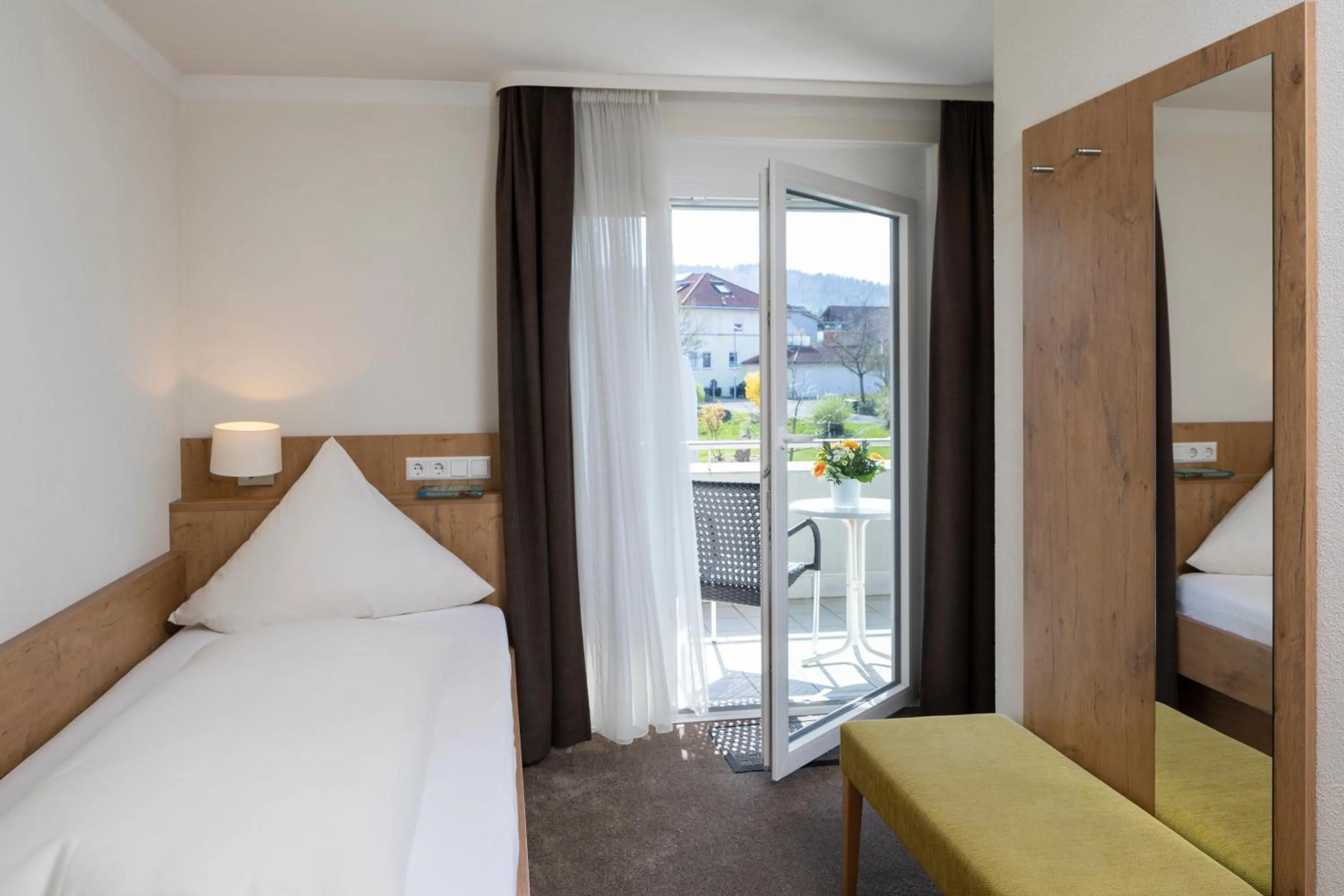 Balcony/Terrace, Bed in Landhotel Sonnenhalde