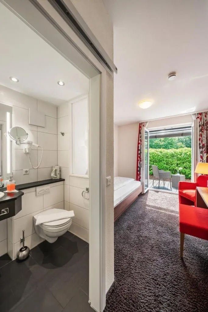 Bed in Hotel Donaublick