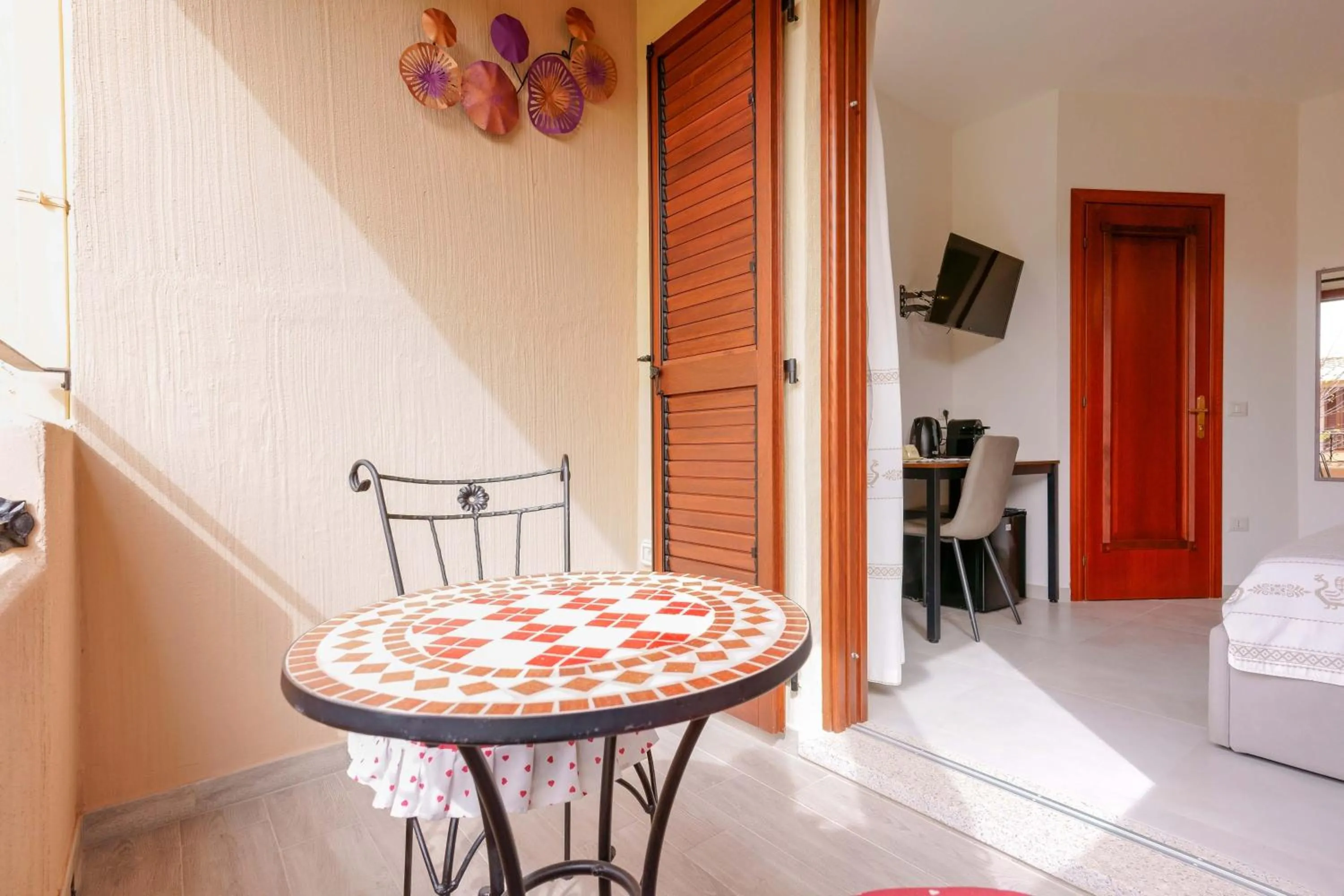 Balcony/Terrace, Bed in B&B Ametista