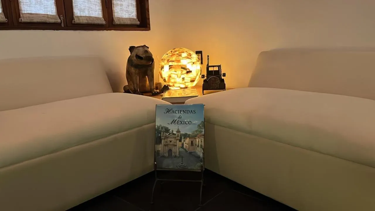 Living room in Cabañas Sicarú Mazunte