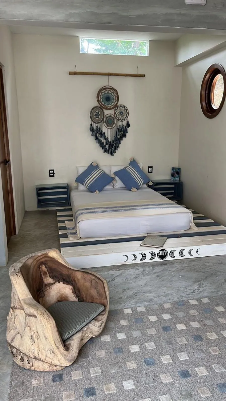 Bed in Cabañas Sicarú Mazunte