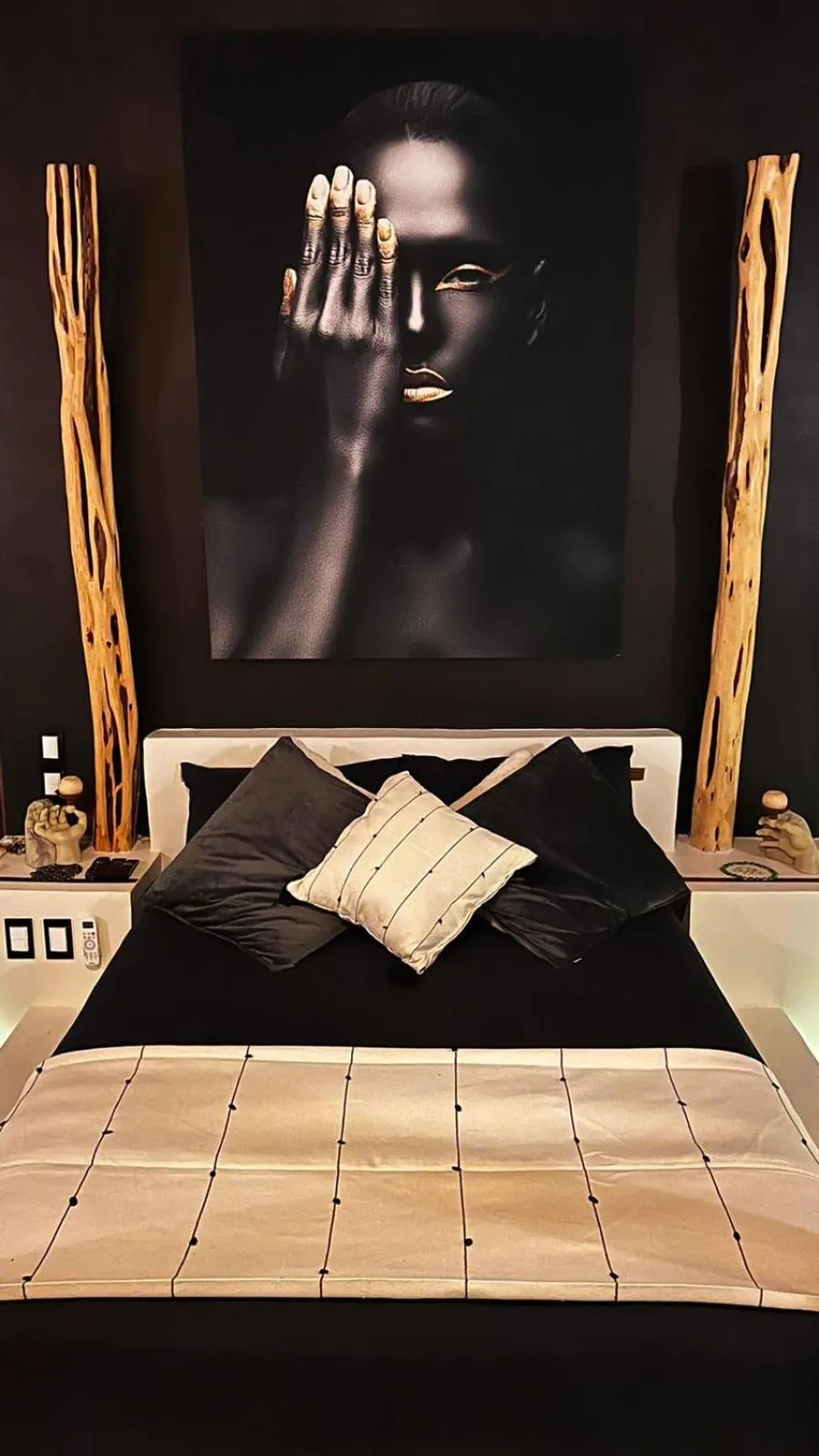 Bed in Cabañas Sicarú Mazunte