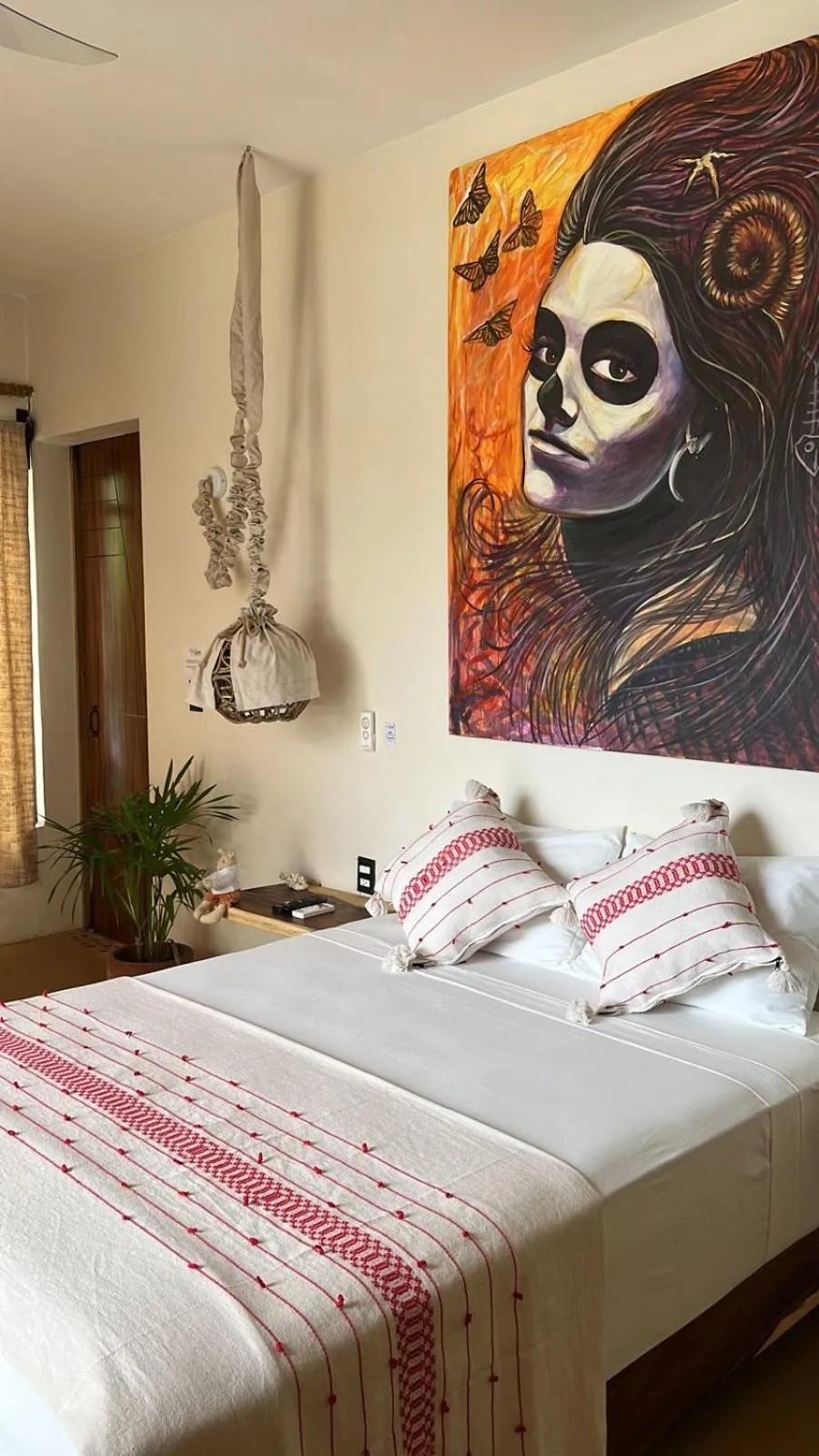 Bed in Cabañas Sicarú Mazunte