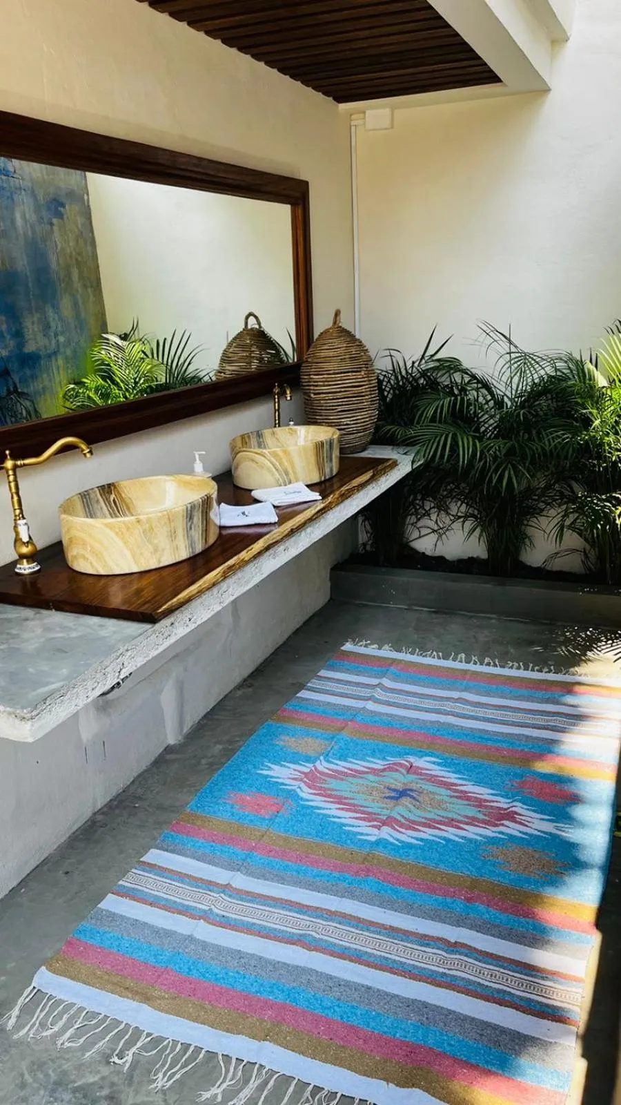 Bathroom in Cabañas Sicarú Mazunte