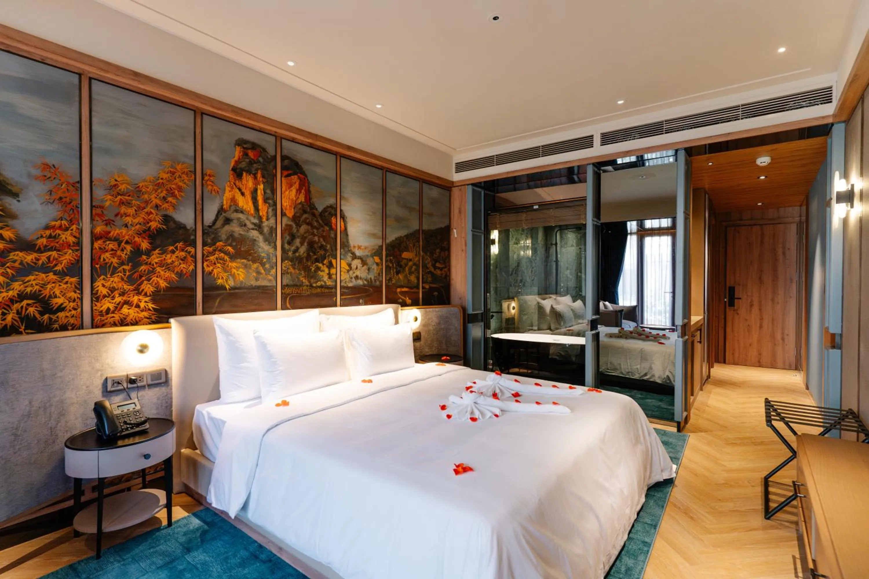 View (from property/room), Bed in La Passion Hanoi Hotel & Spa