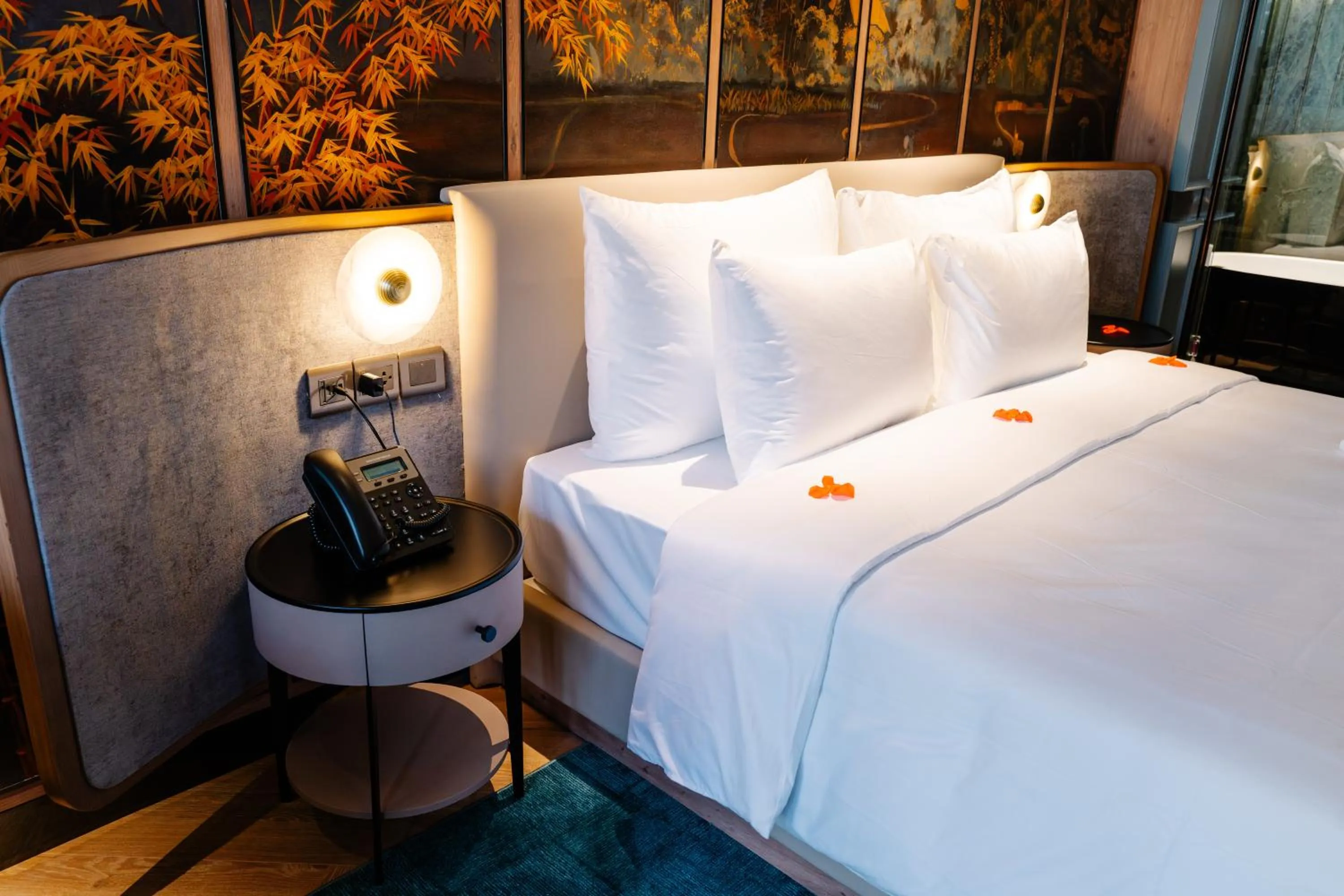 Bed in La Passion Hanoi Hotel & Spa