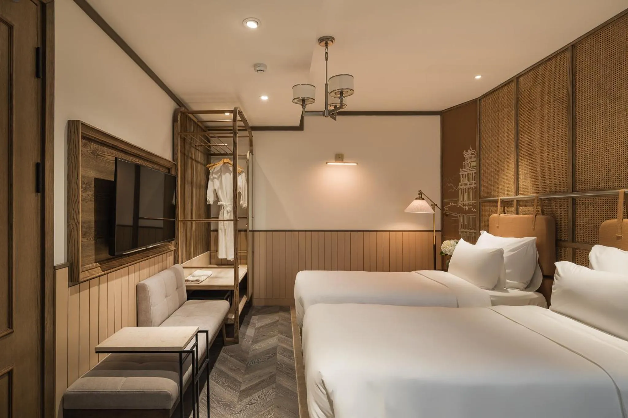 View (from property/room), Bed in La Passion Hanoi Hotel & Spa