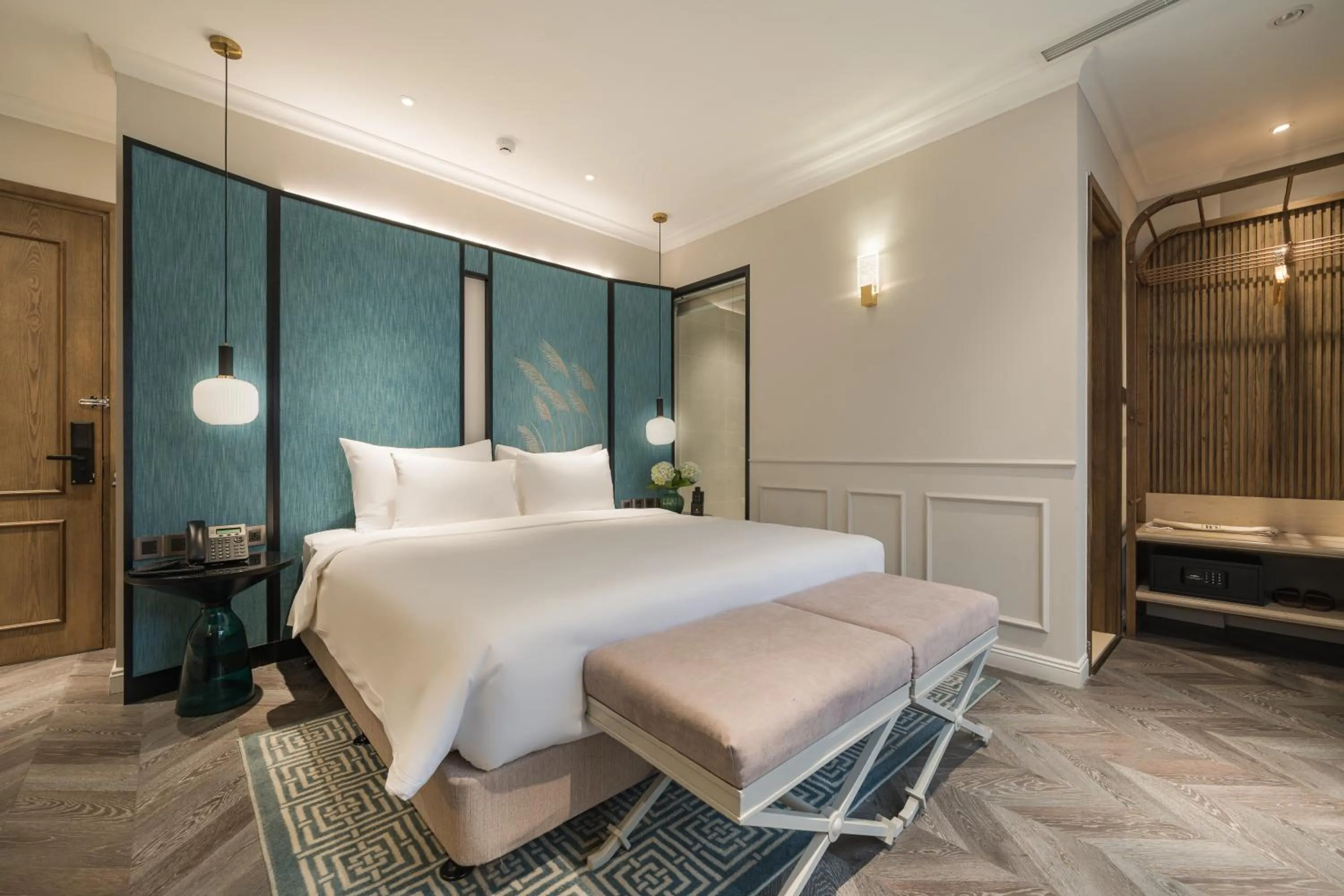 View (from property/room), Bed in La Passion Hanoi Hotel & Spa