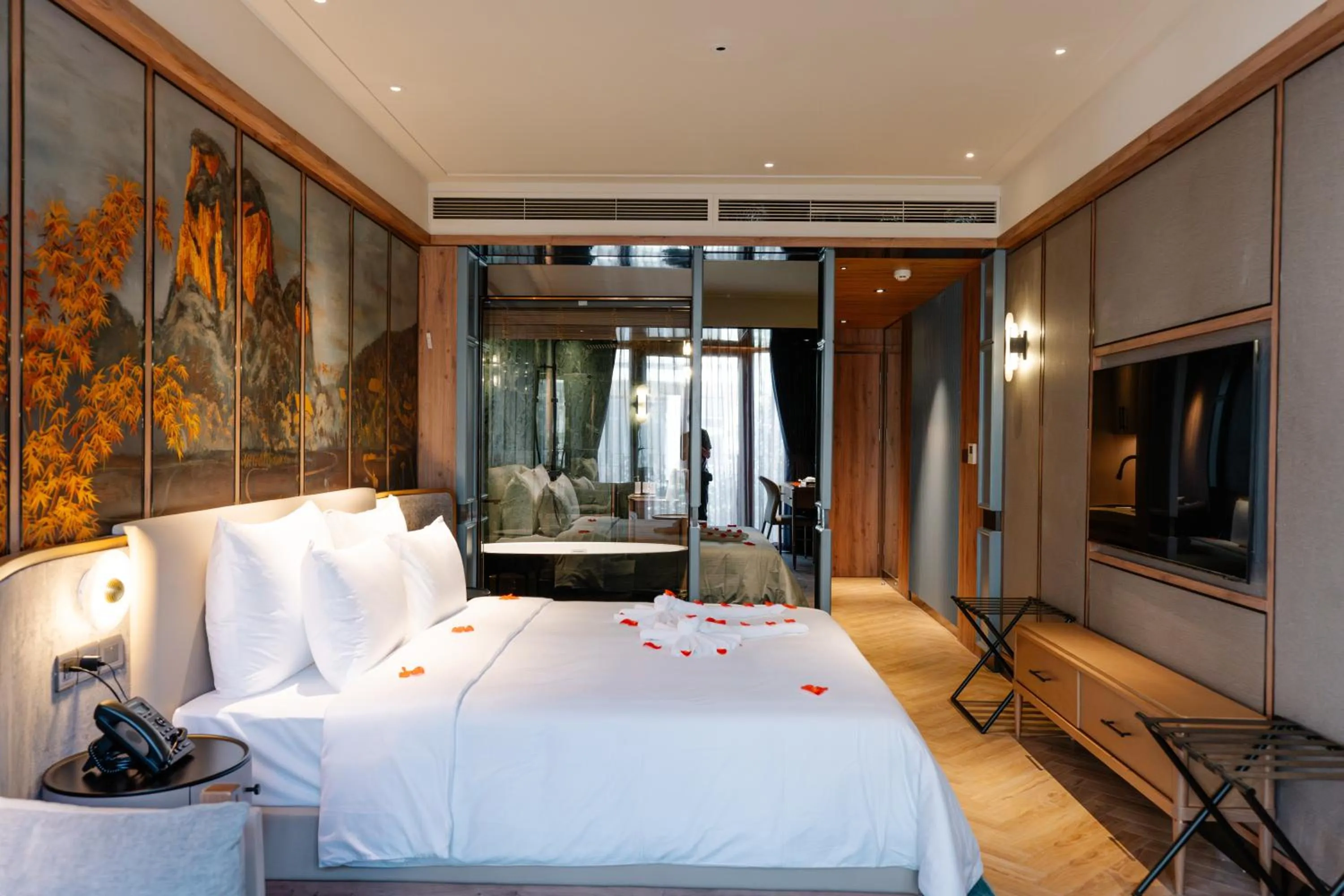 View (from property/room), Bed in La Passion Hanoi Hotel & Spa