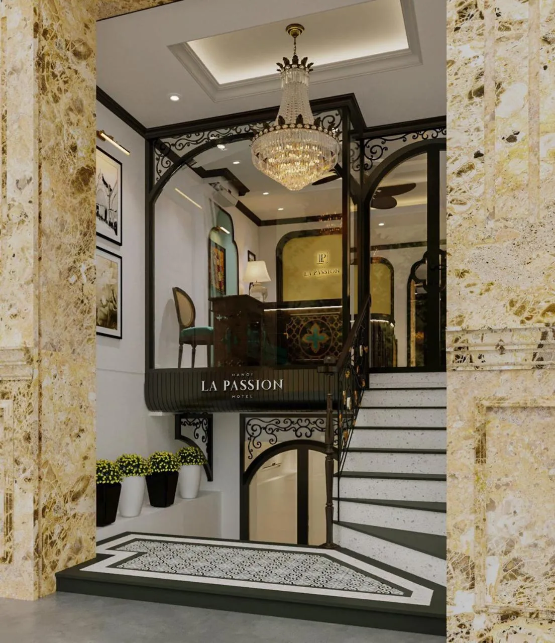 Lobby or reception in La Passion Hanoi Hotel & Spa