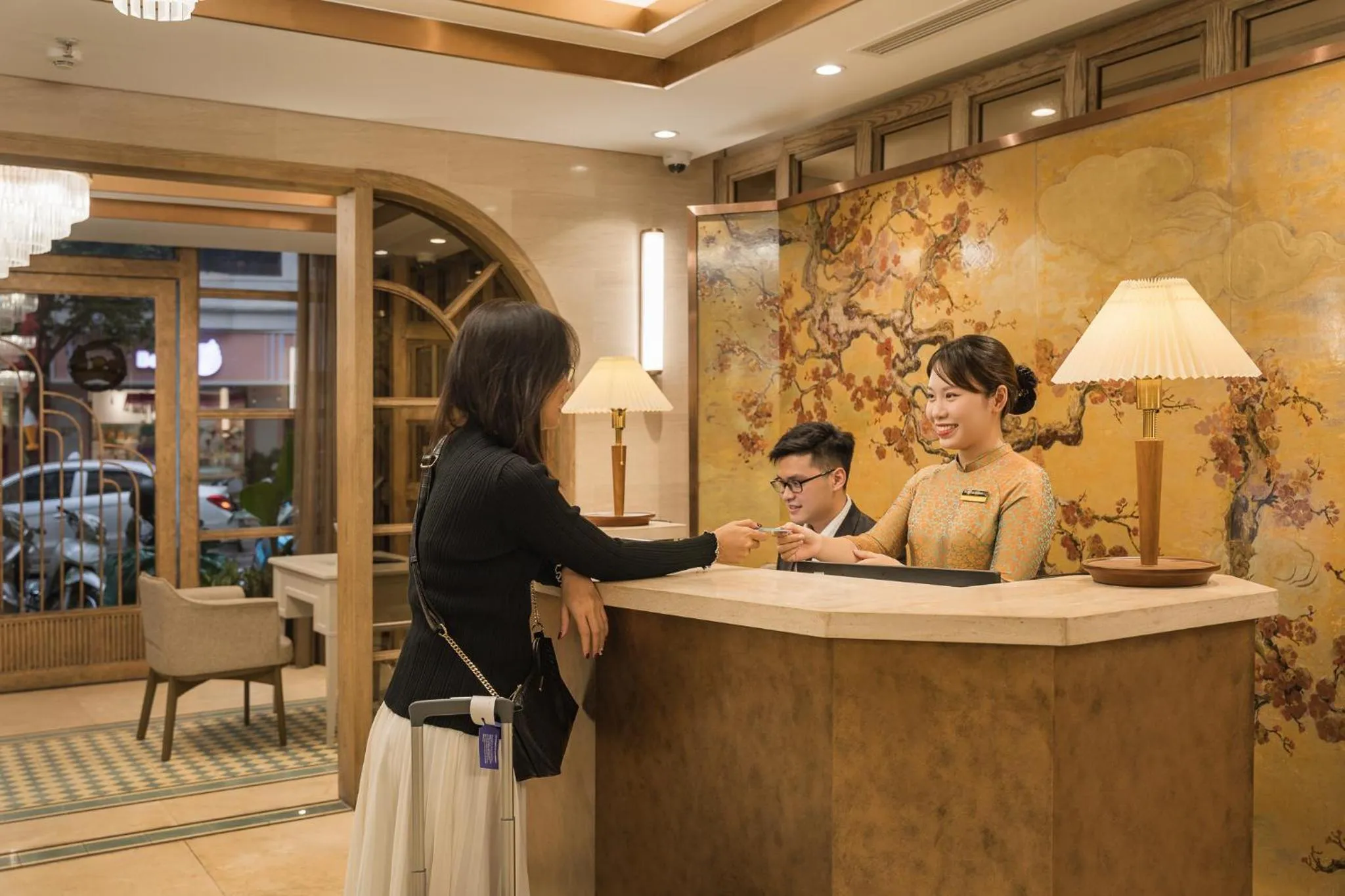 Lobby or reception in La Passion Hanoi Hotel & Spa