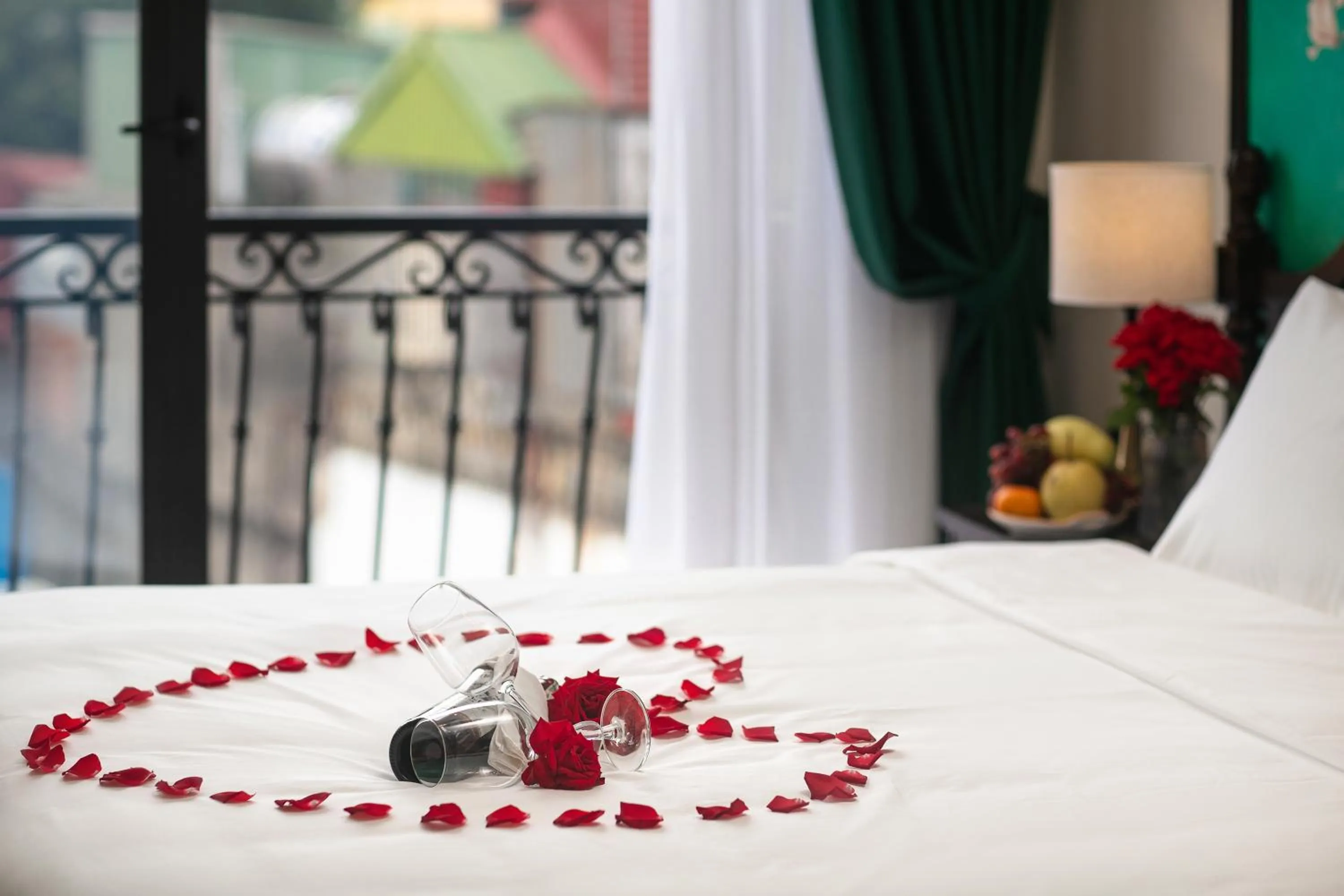 View (from property/room), Bed in La Passion Hanoi Hotel & Spa