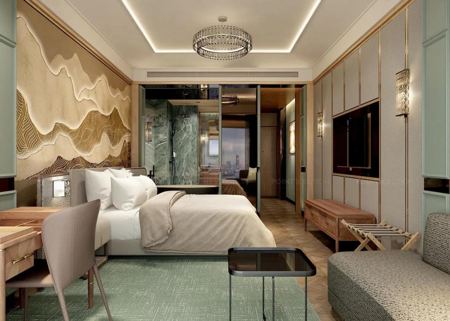 Photo of the whole room, Bed in La Passion Hanoi Hotel & Spa